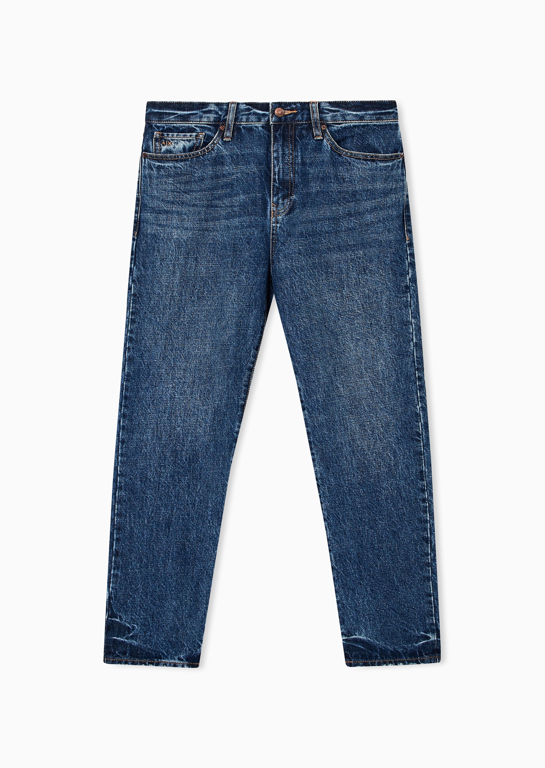 ARMANI EXCHANGE 女士纯棉合身中腰直筒复古牛仔裤