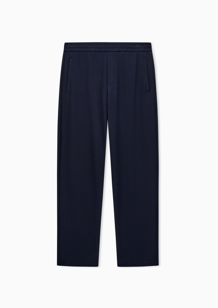Emporio Armani 男士宽松直筒垂感松弛感弹力卫裤