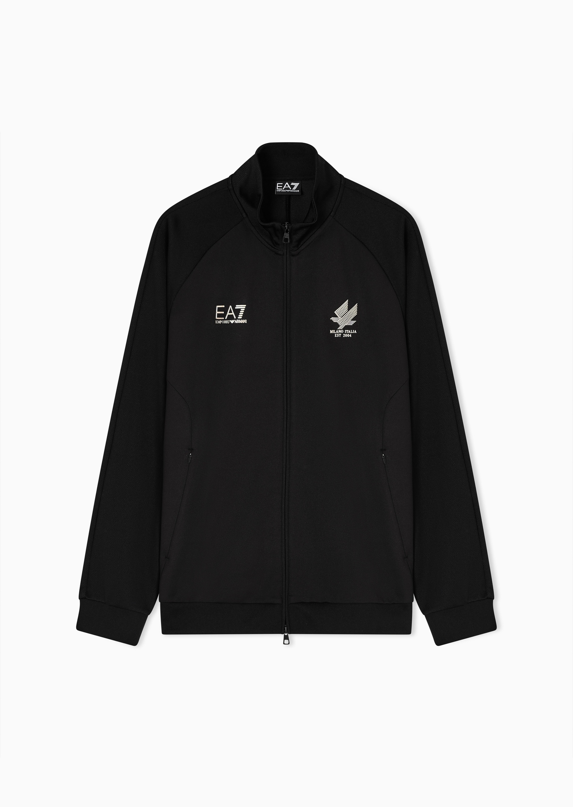 EA7 男士合身长袖立领拉链门襟运动夹克