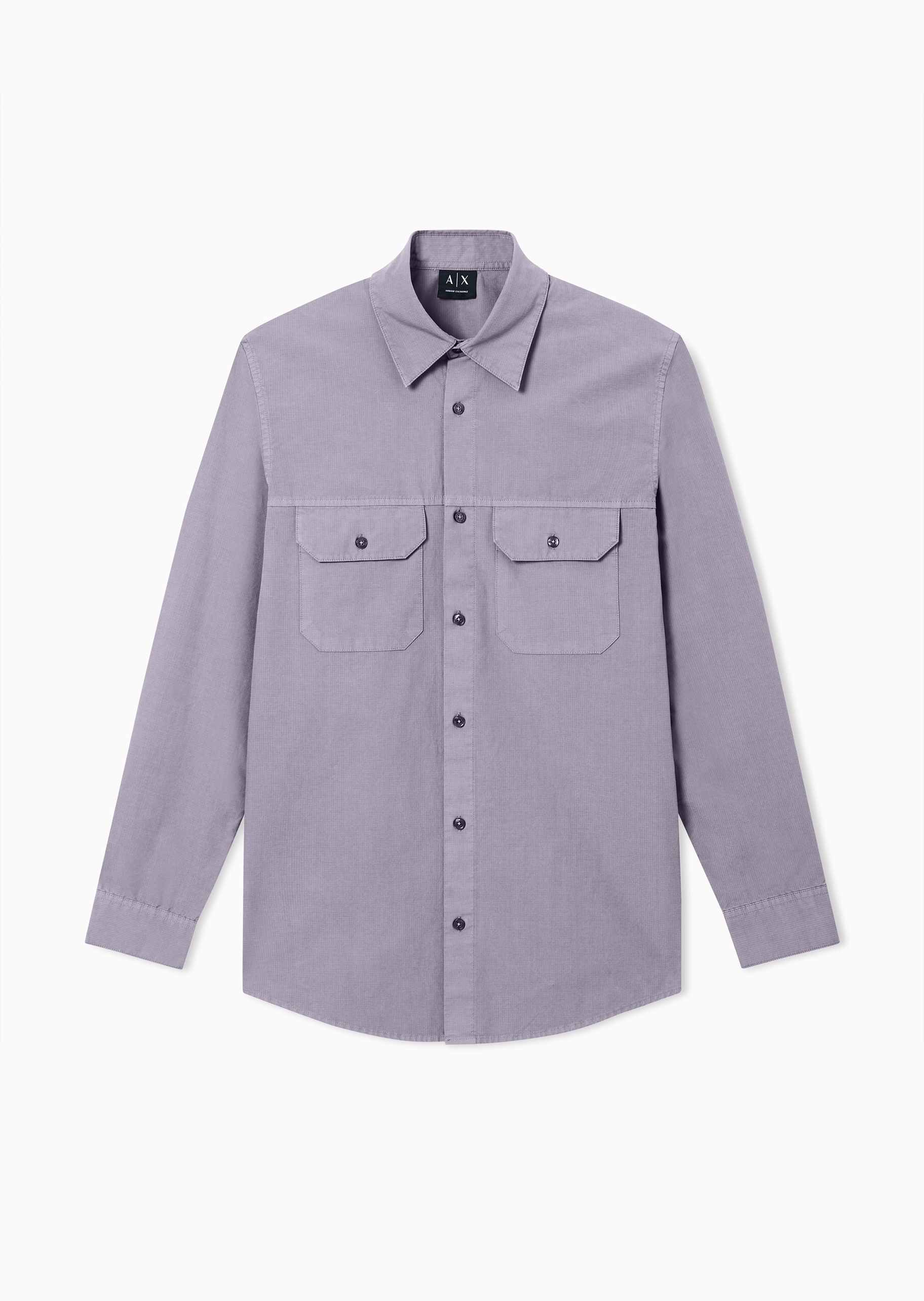 ARMANI EXCHANGE 男士纯棉长袖翻领工装休闲时尚衬衫