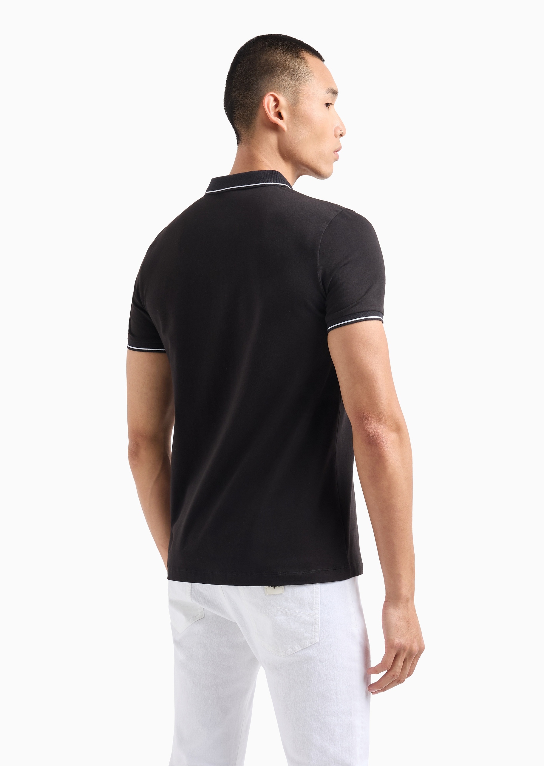 ARMANI EXCHANGE 男士纯棉合身短袖翻领复古多色Polo衫