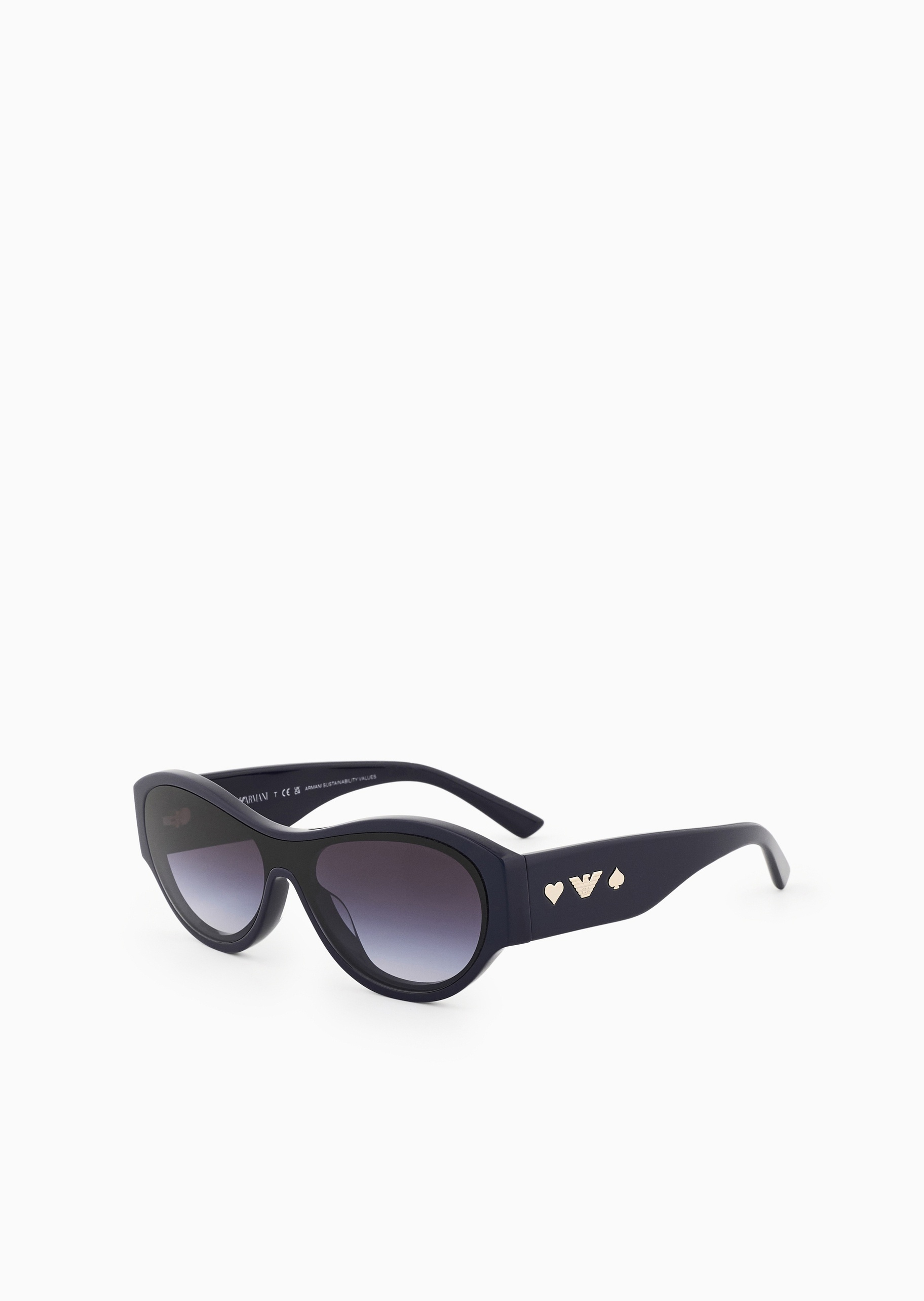 Emporio Armani 女士不规则形粗框加宽镜腿太阳眼镜