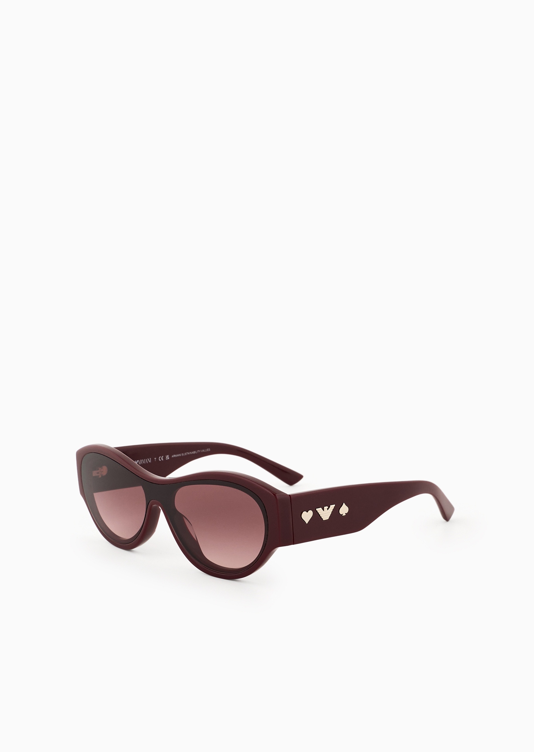 Emporio Armani 女士不规则形粗框加宽镜腿太阳眼镜