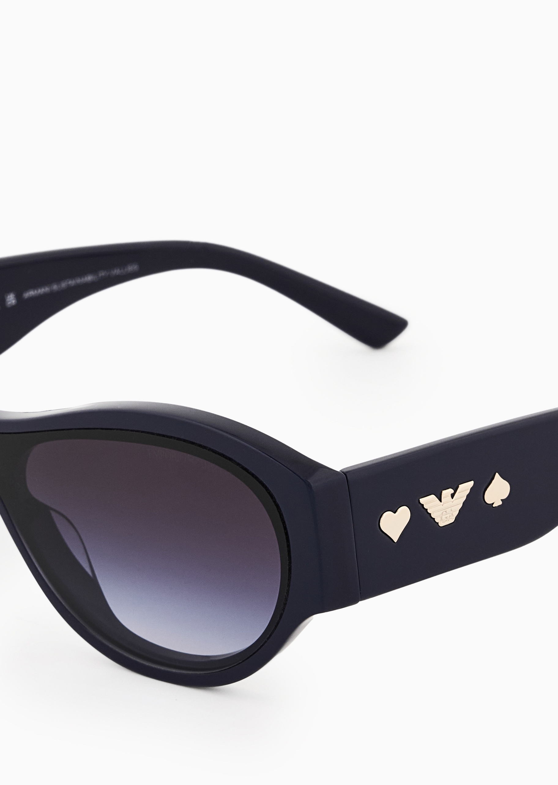 Emporio Armani 女士不规则形粗框加宽镜腿太阳眼镜