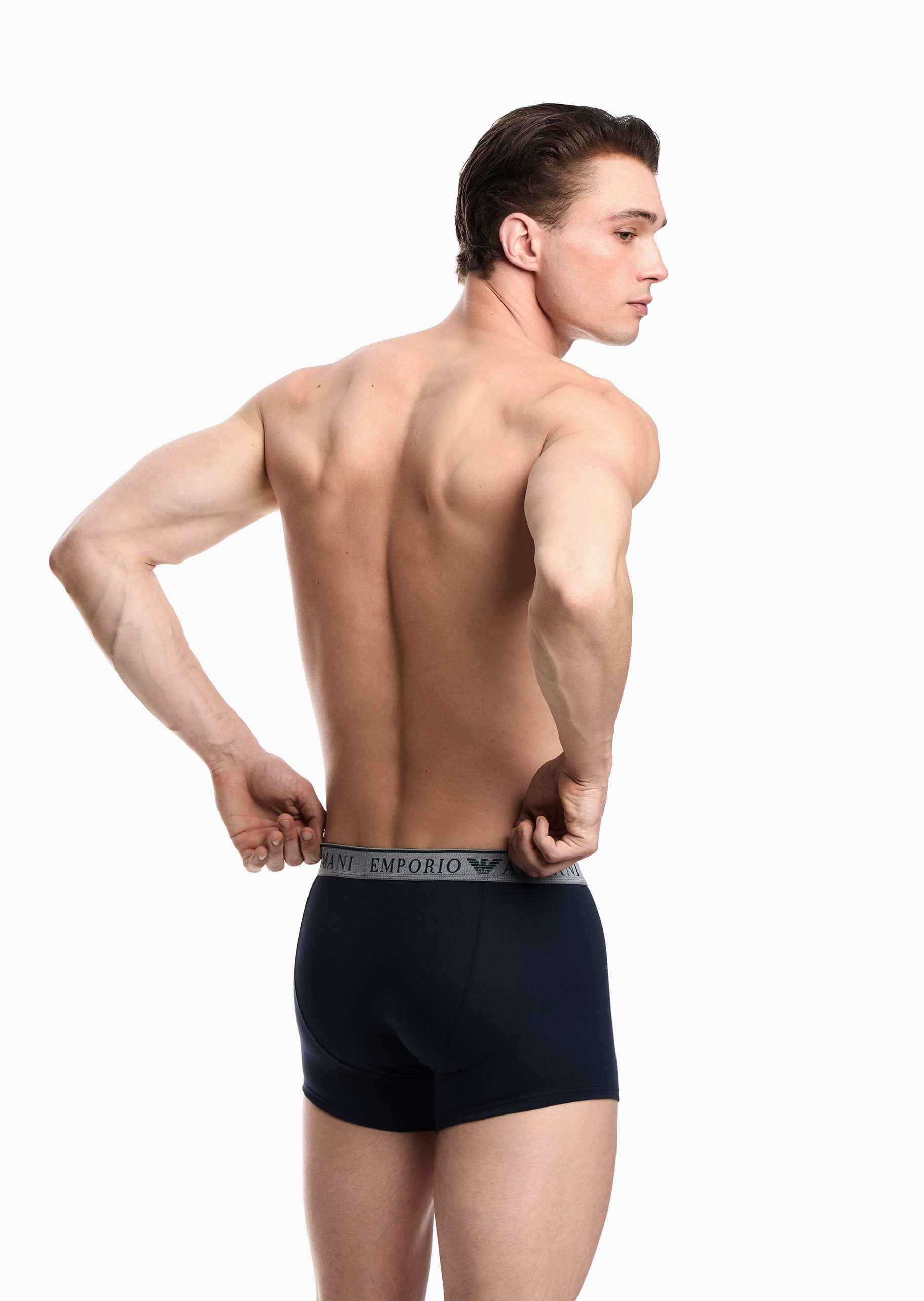 Emporio Armani 男士纯棉弹力平角两条装内裤套装