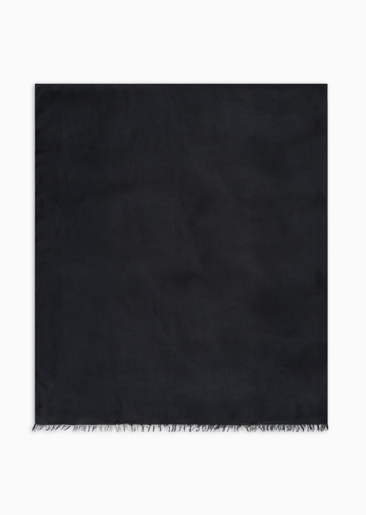 Emporio Armani 男士长方形短穗暗纹提花简约时尚围巾