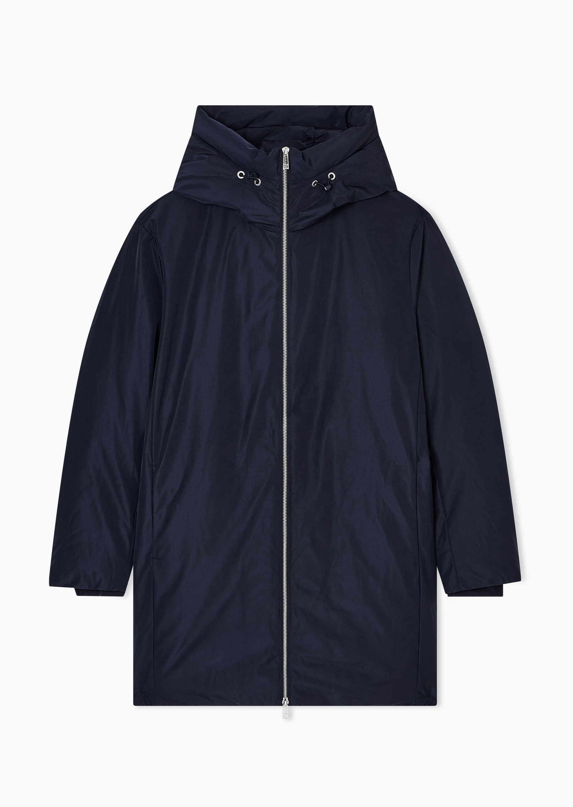 ARMANI EXCHANGE 男士长袖连帽拉链门襟纯色休闲风衣