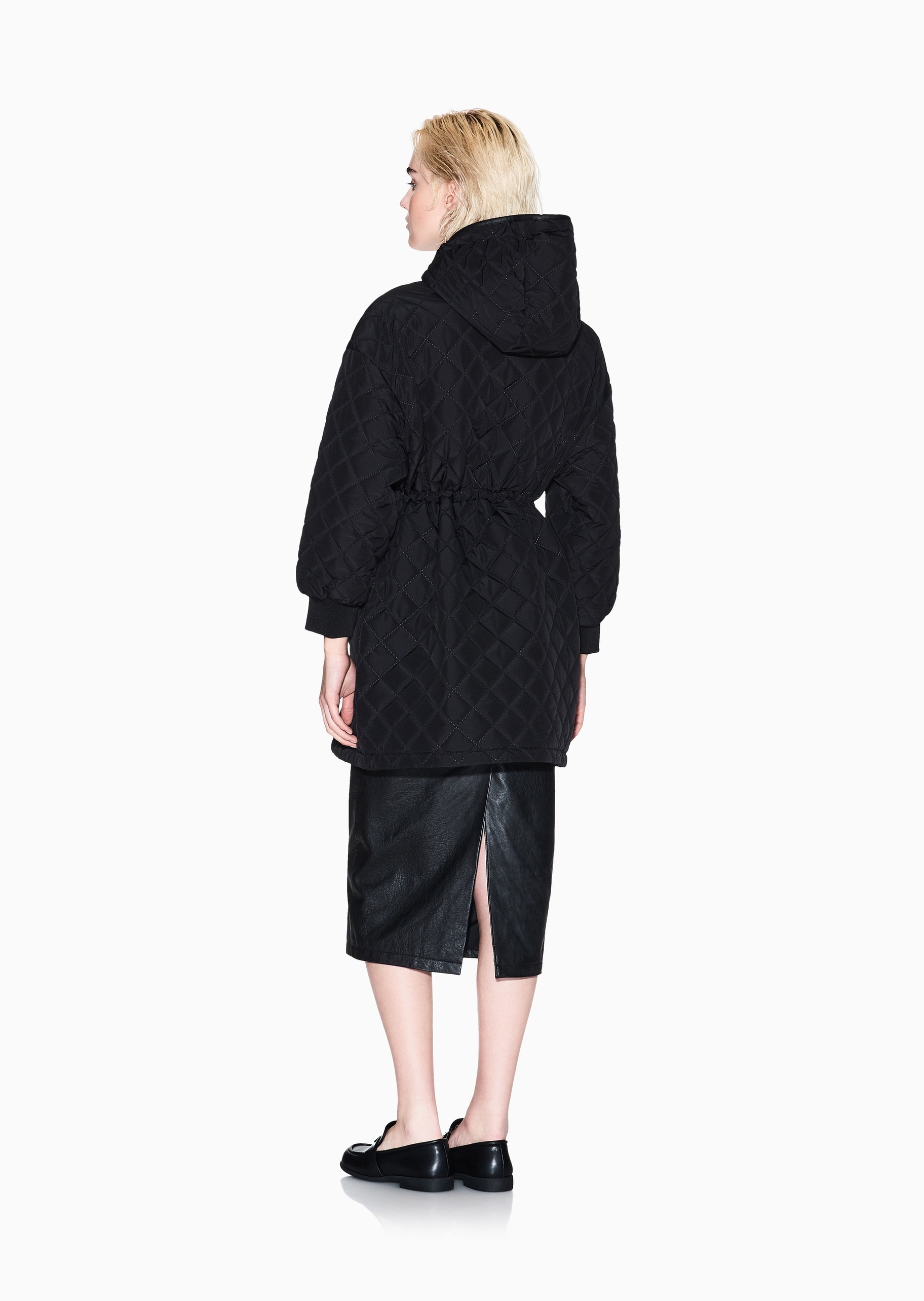 ARMANI EXCHANGE 女士长袖连帽拉链门襟通体绗缝棉服