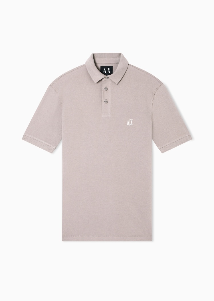 ARMANI EXCHANGE 男士纯棉短袖翻领标识刺绣Polo衫