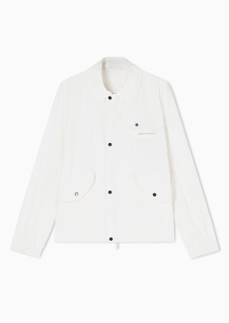 ARMANI EXCHANGE 男士长袖翻领双层门襟休闲复古夹克