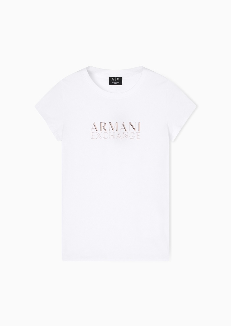 ARMANI EXCHANGE 女士弹力修身短袖圆领潮流时尚轻薄T恤
