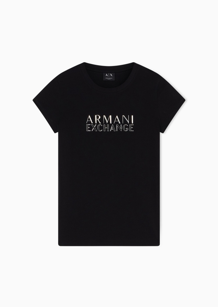 ARMANI EXCHANGE 女士弹力修身短袖圆领潮流时尚轻薄T恤