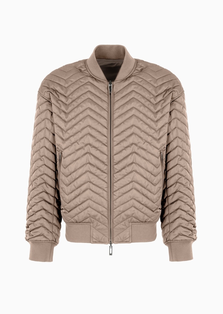 Emporio Armani 男士短款双面穿夹棉棒球服飞行员夹克外套