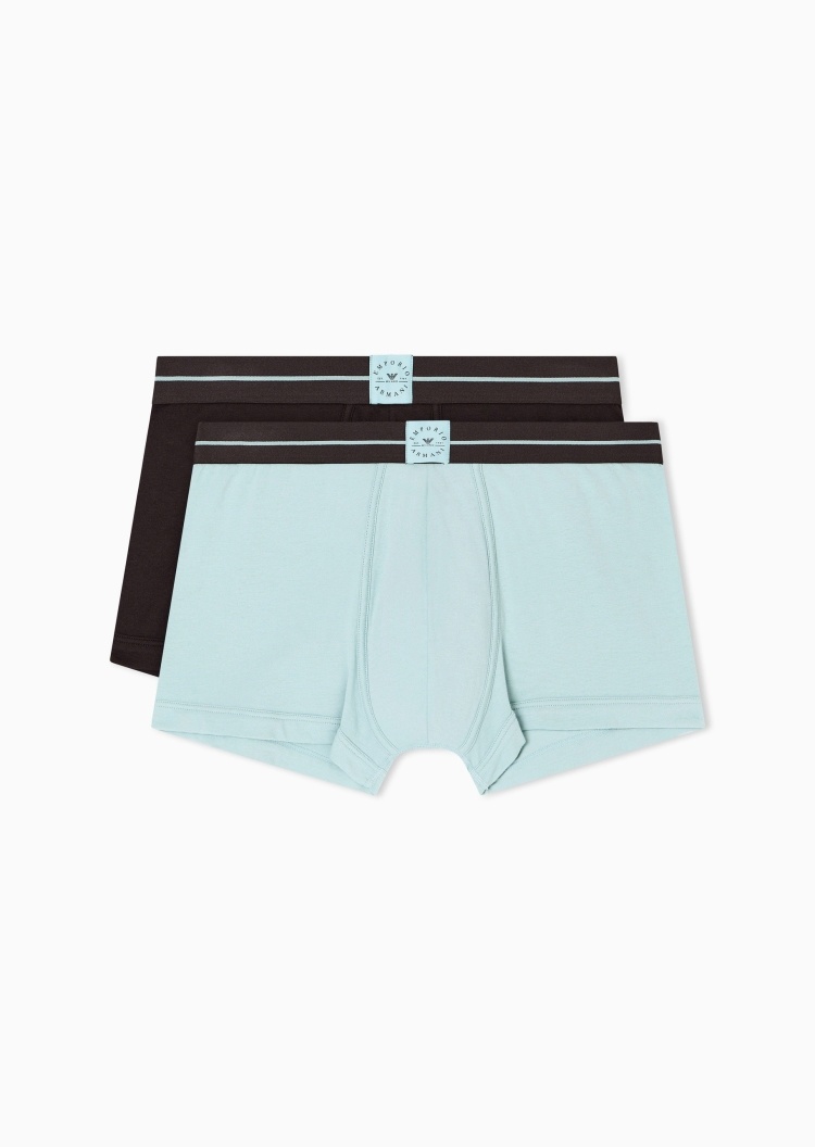 Emporio Armani 男士两条装纯棉平角内裤轻奢礼物