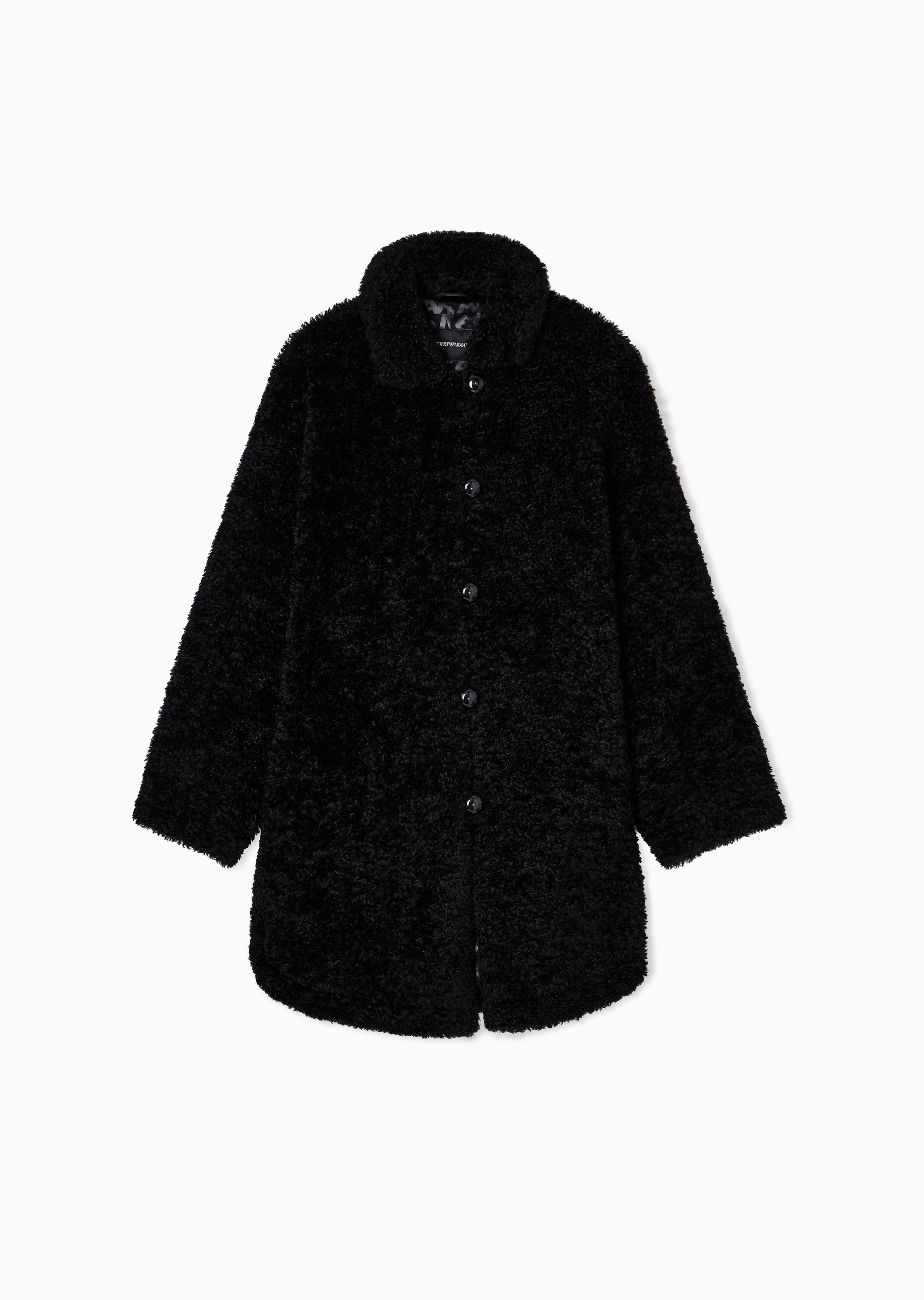 Emporio Armani 女士长袖翻领单排纽扣门襟秀场同款大衣