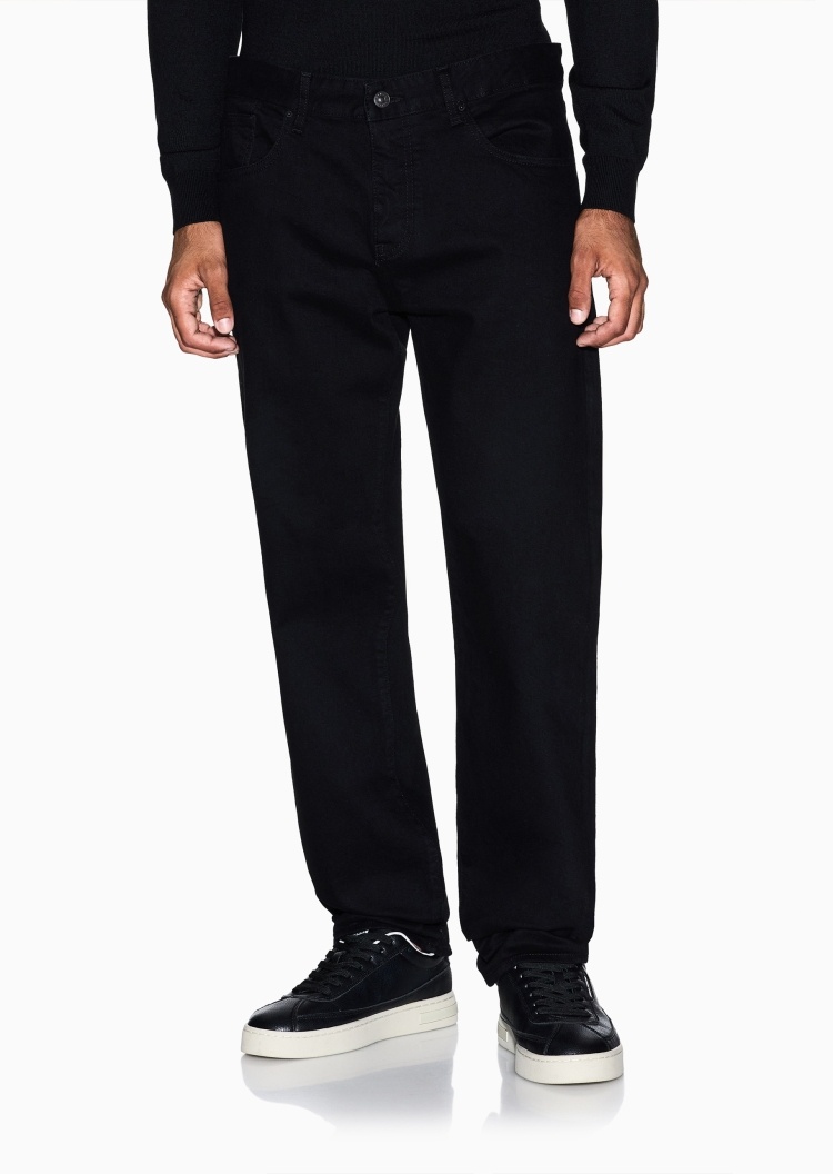 ARMANI EXCHANGE 男士纯棉微弹修身低腰长款直筒直脚牛仔裤