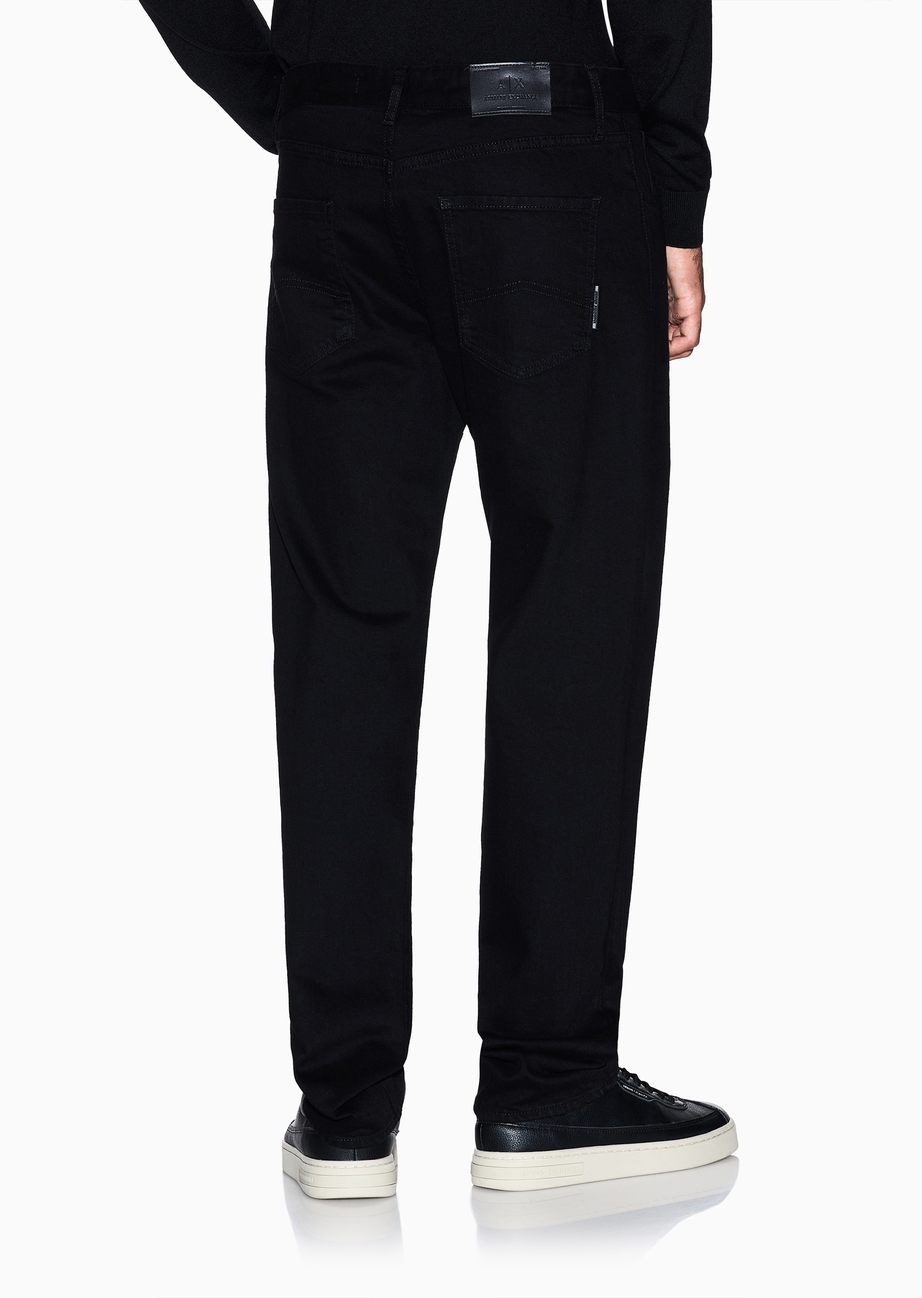 ARMANI EXCHANGE 男士纯棉微弹修身低腰长款直筒直脚牛仔裤