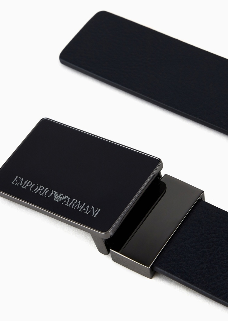 Emporio Armani 男士商务通勤板扣腰带宽3.5CM礼物