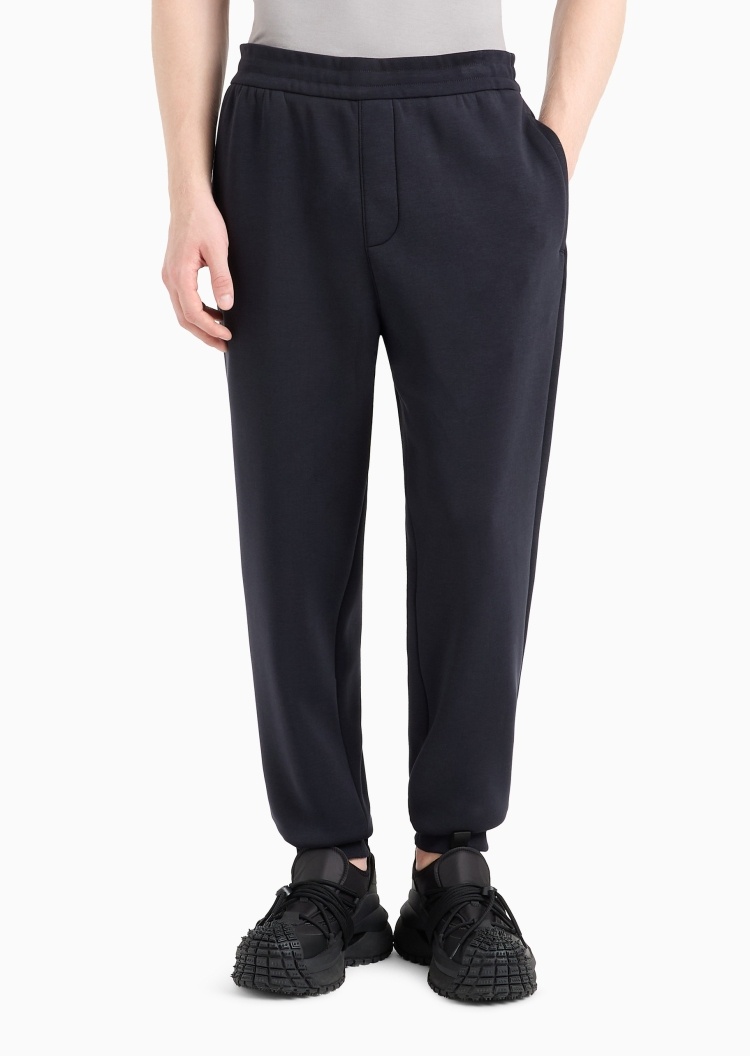 Emporio Armani 男士弹力宽松长款锥形束脚慢跑运动卫裤