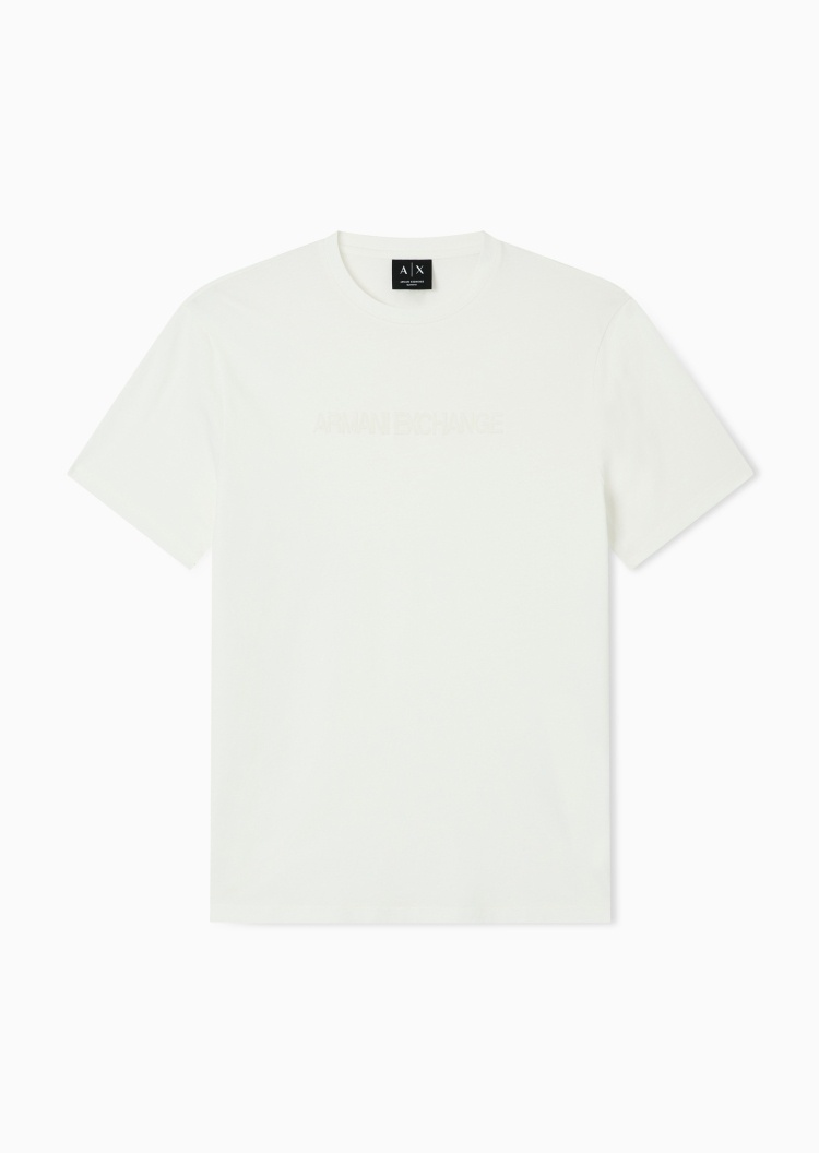 ARMANI EXCHANGE 男士纯棉合身短袖圆领经典徽标休闲T恤