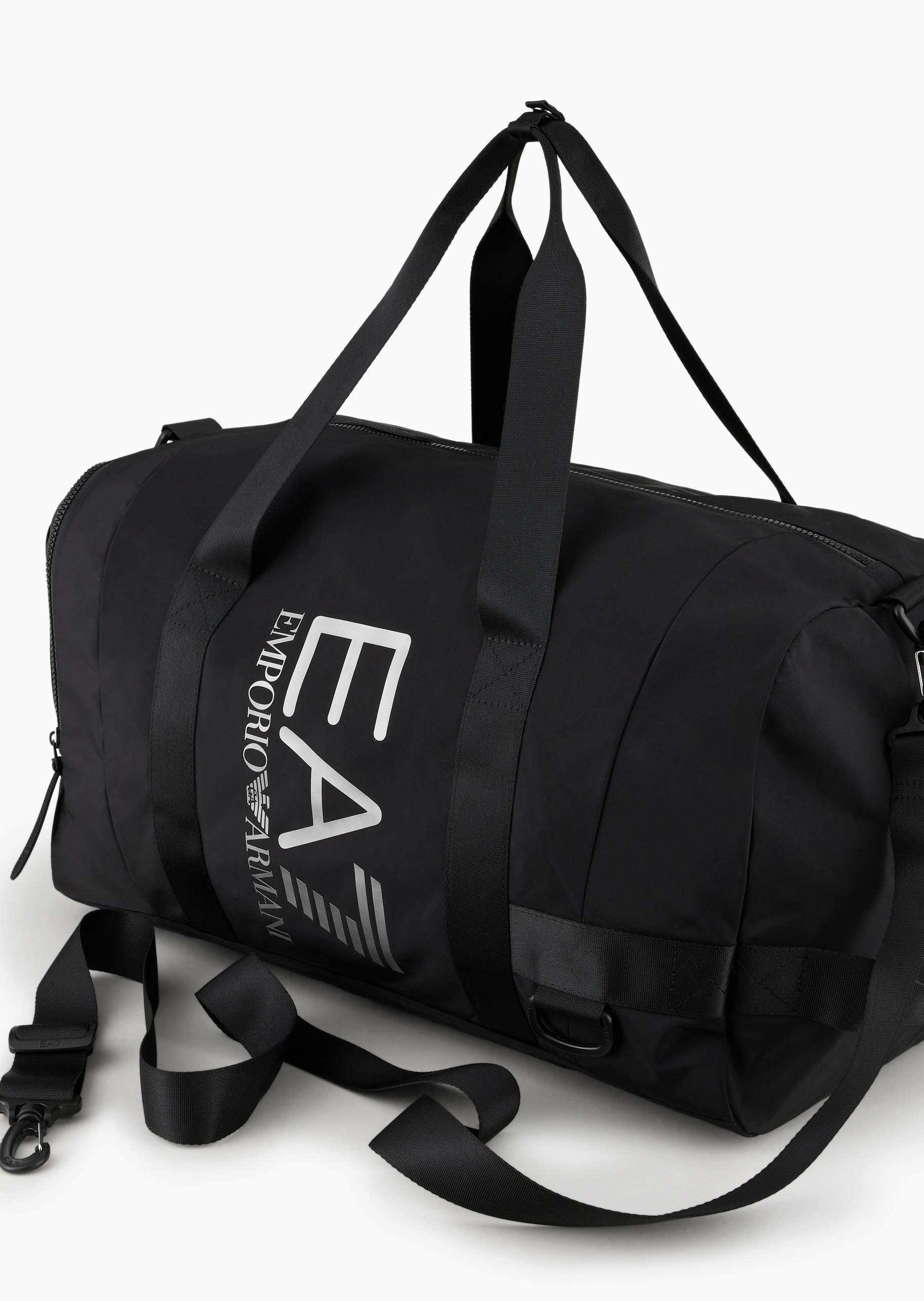 EA7 男女同款大号拉链健身训练手提斜挎健身包