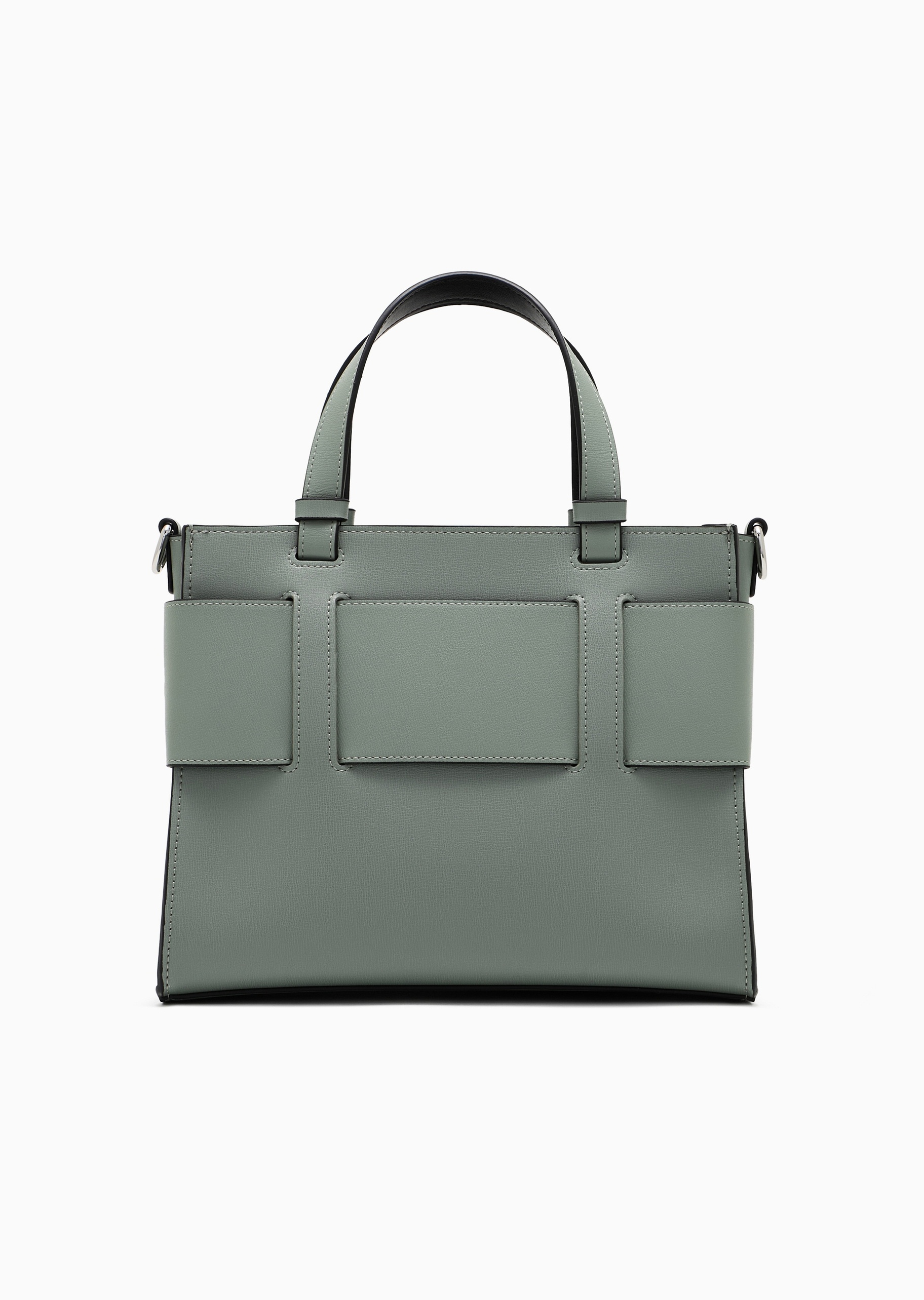 ARMANI EXCHANGE 女士小号拉链可拆肩带宽饰带斜挎手提托特包