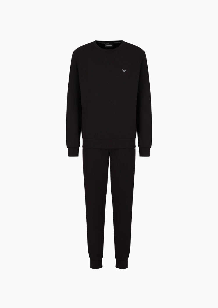 Emporio Armani 男士纯棉圆领松驰休闲简约家居睡衣套装