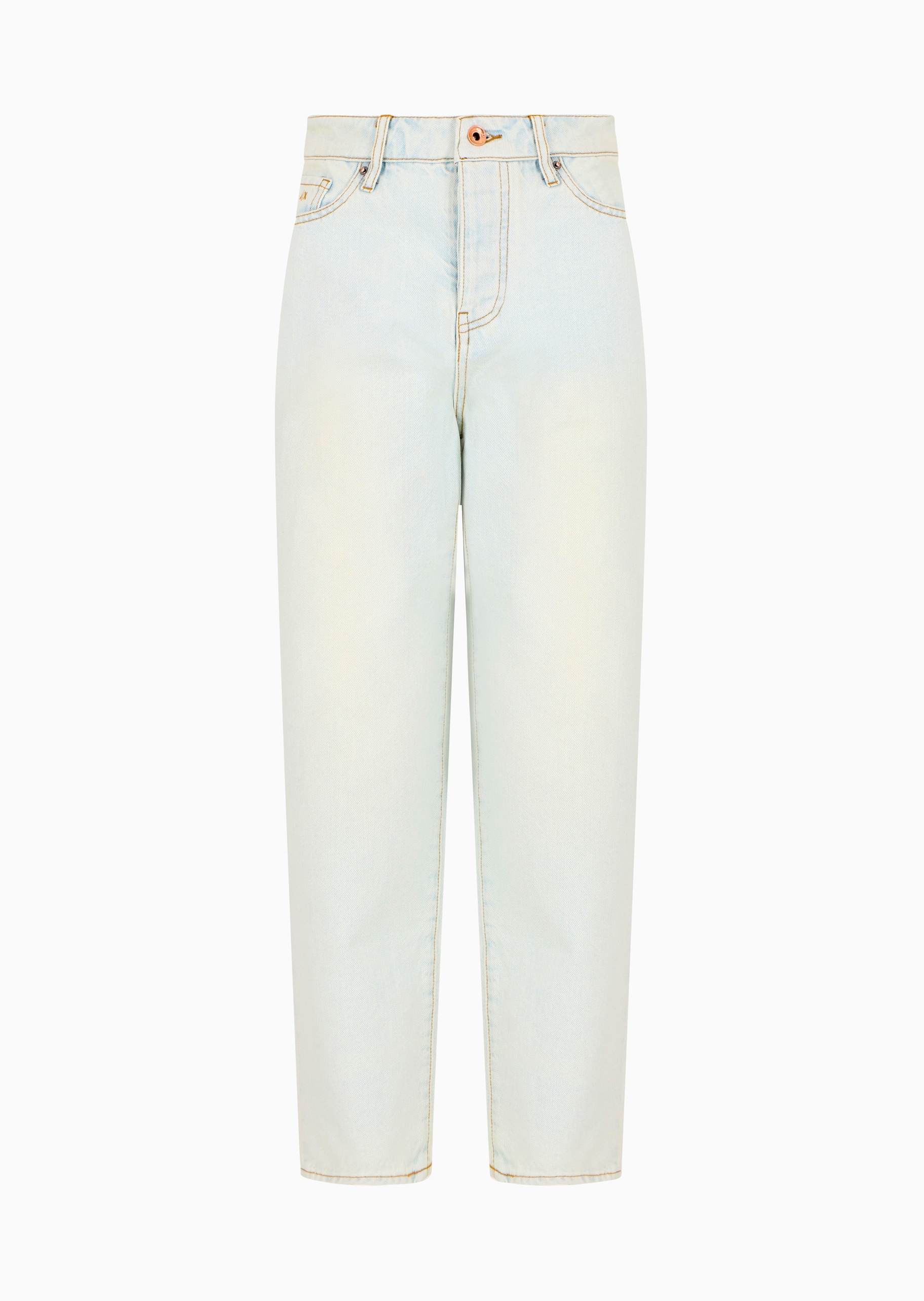 ARMANI EXCHANGE 女士全棉合身中腰九分锥形水洗牛仔裤