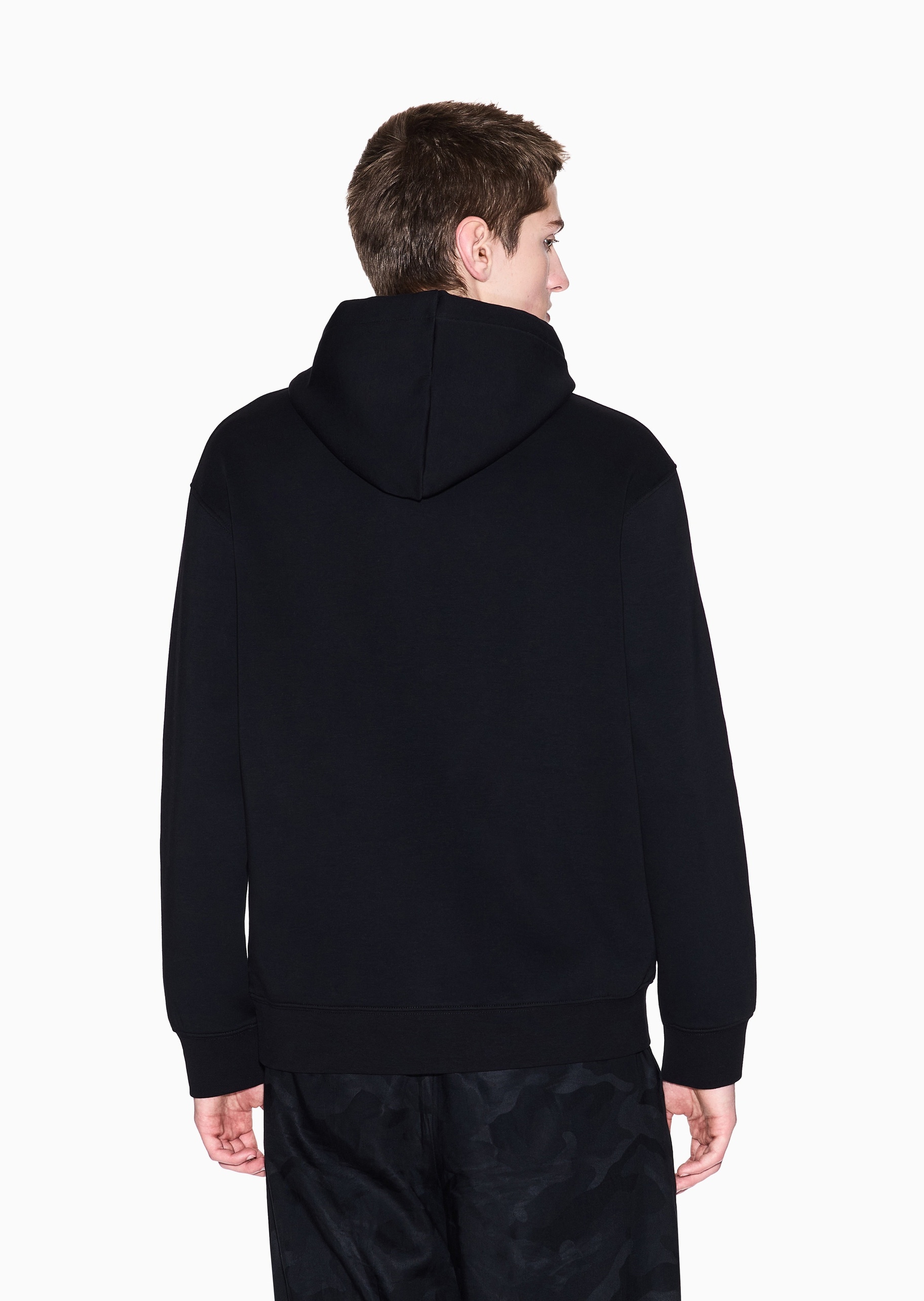 ARMANI EXCHANGE 男士棉质微弹宽松长袖连帽套头卫衣