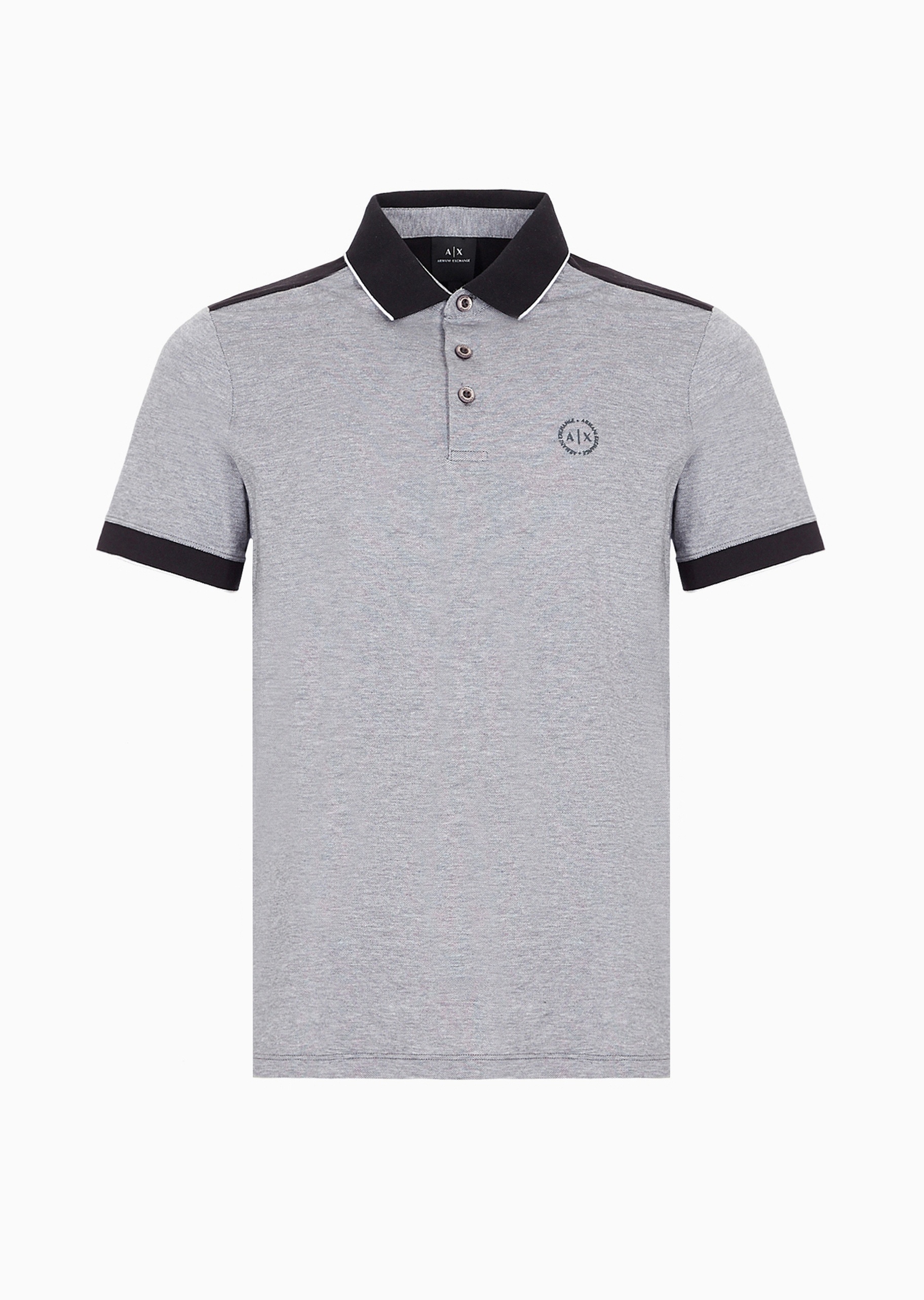 ARMANI EXCHANGE 男士全棉合身短袖翻领Polo衫