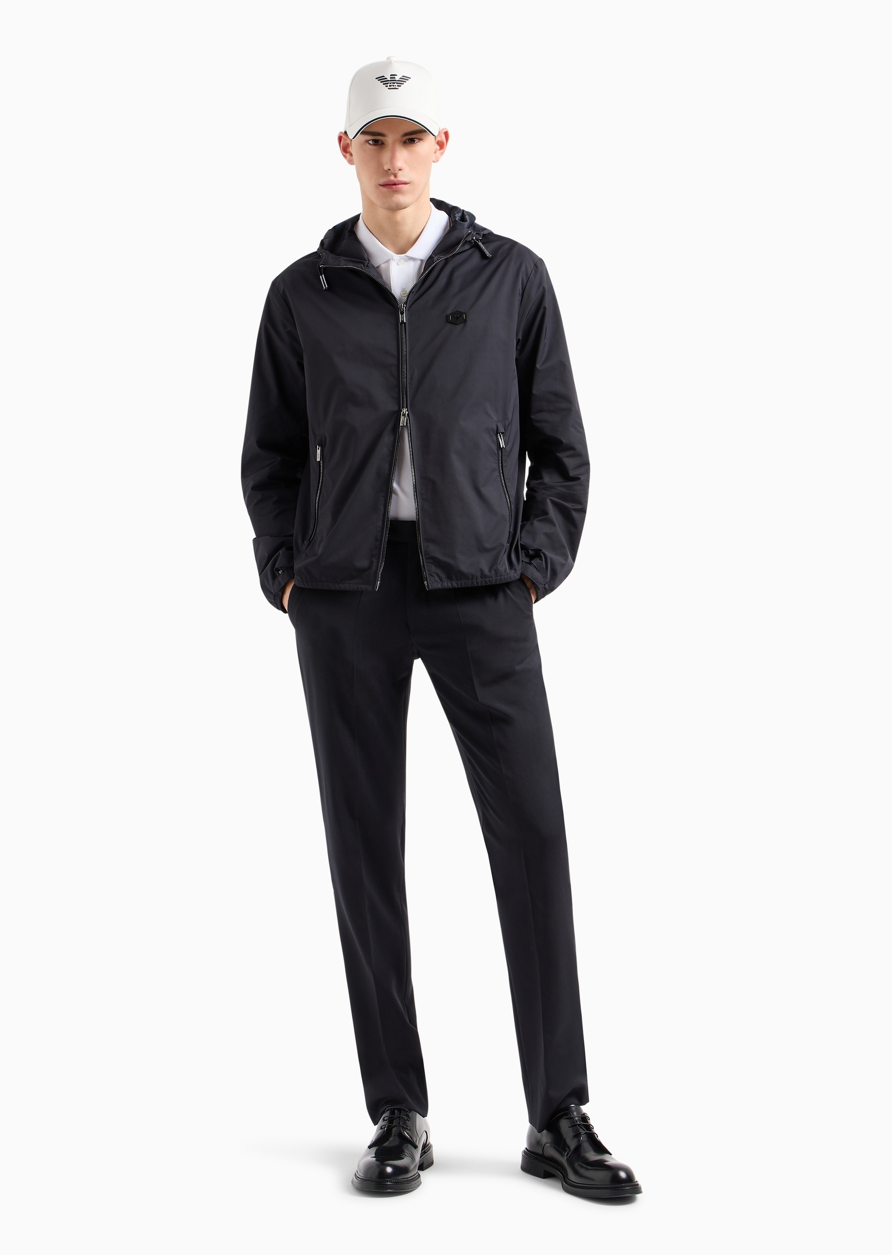 Emporio Armani 男士纯棉微弹修身短袖翻领多色Polo衫
