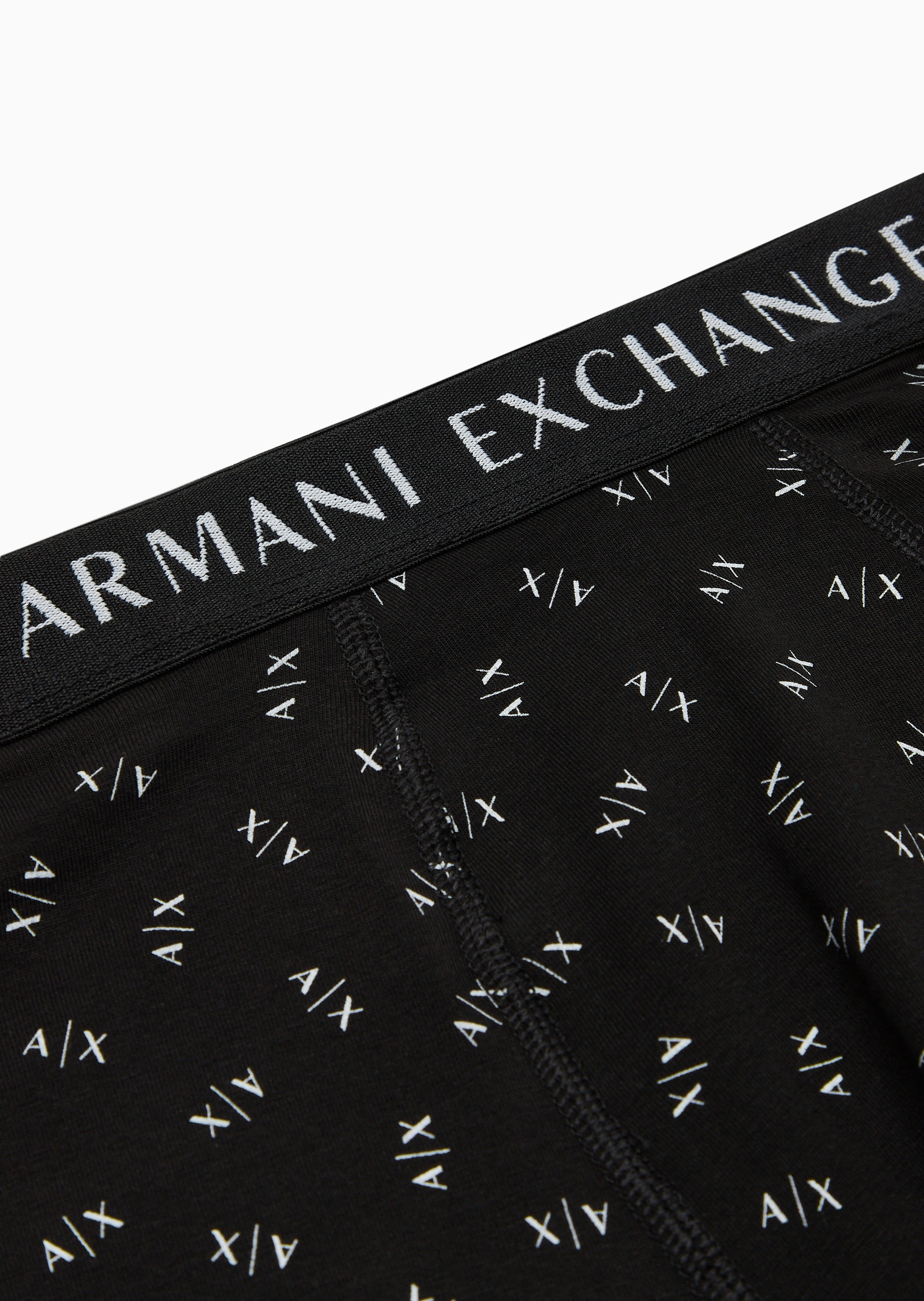 ARMANI EXCHANGE 男士纯棉弹力平角通体徽标印花内裤