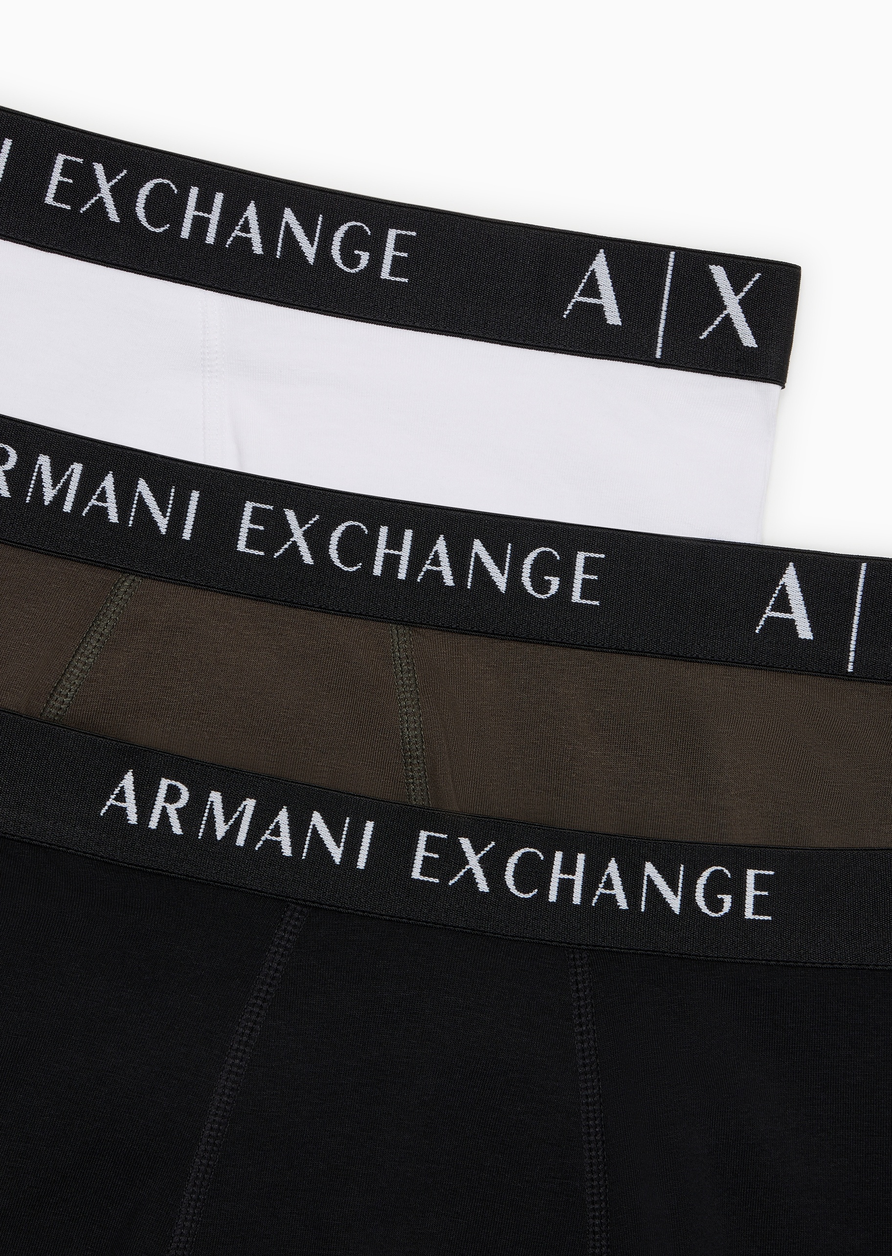 ARMANI EXCHANGE 男士纯棉弹力合身松紧腰平角内裤套装