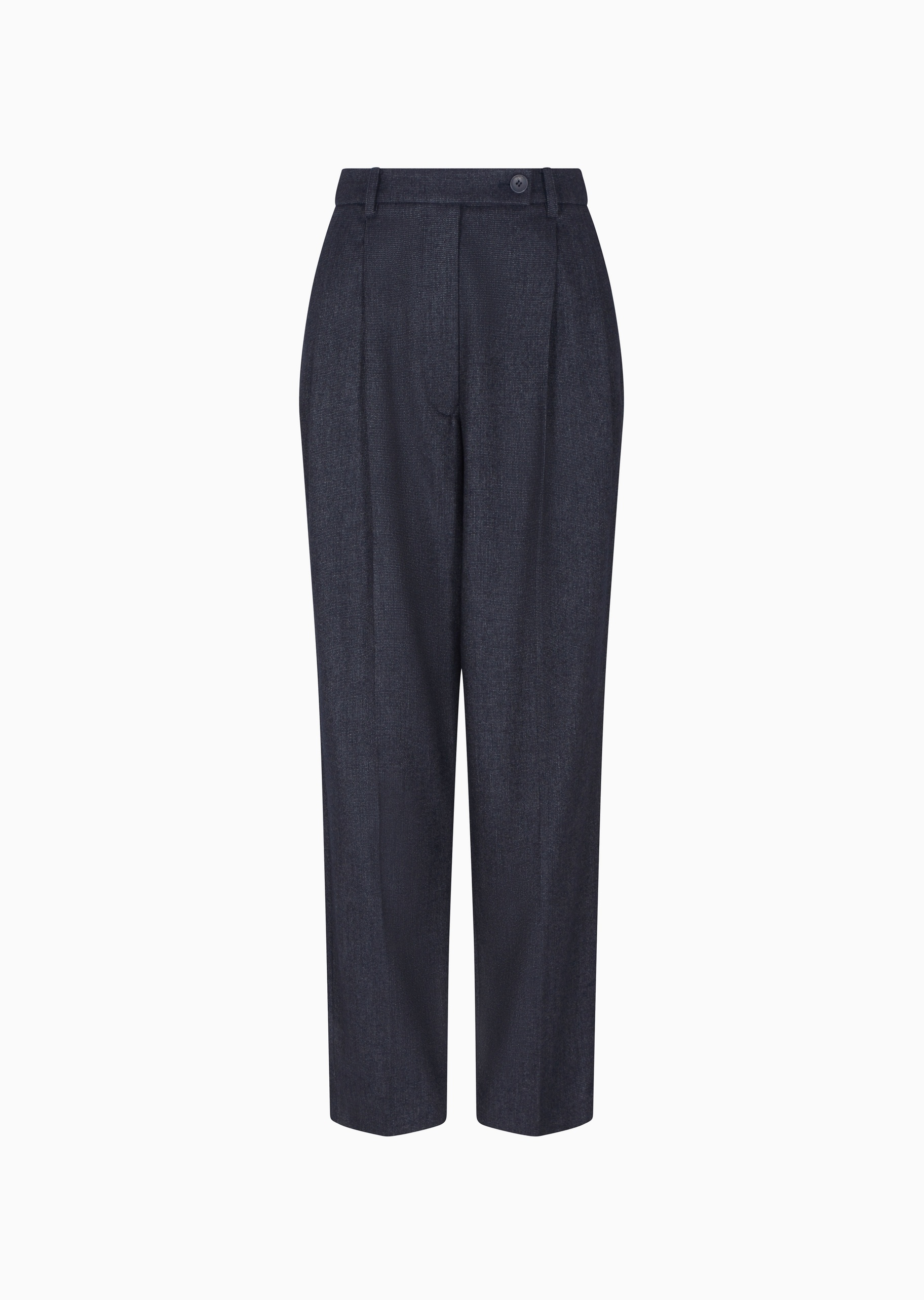 Emporio Armani 女士羊毛锥形休闲通勤老钱风西装裤