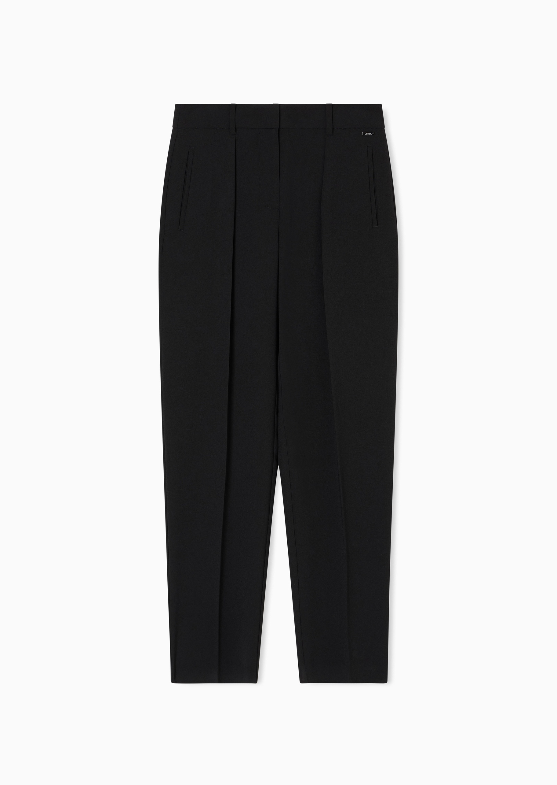 ARMANI EXCHANGE 女士宽松长款直筒褶裥纯色休闲裤