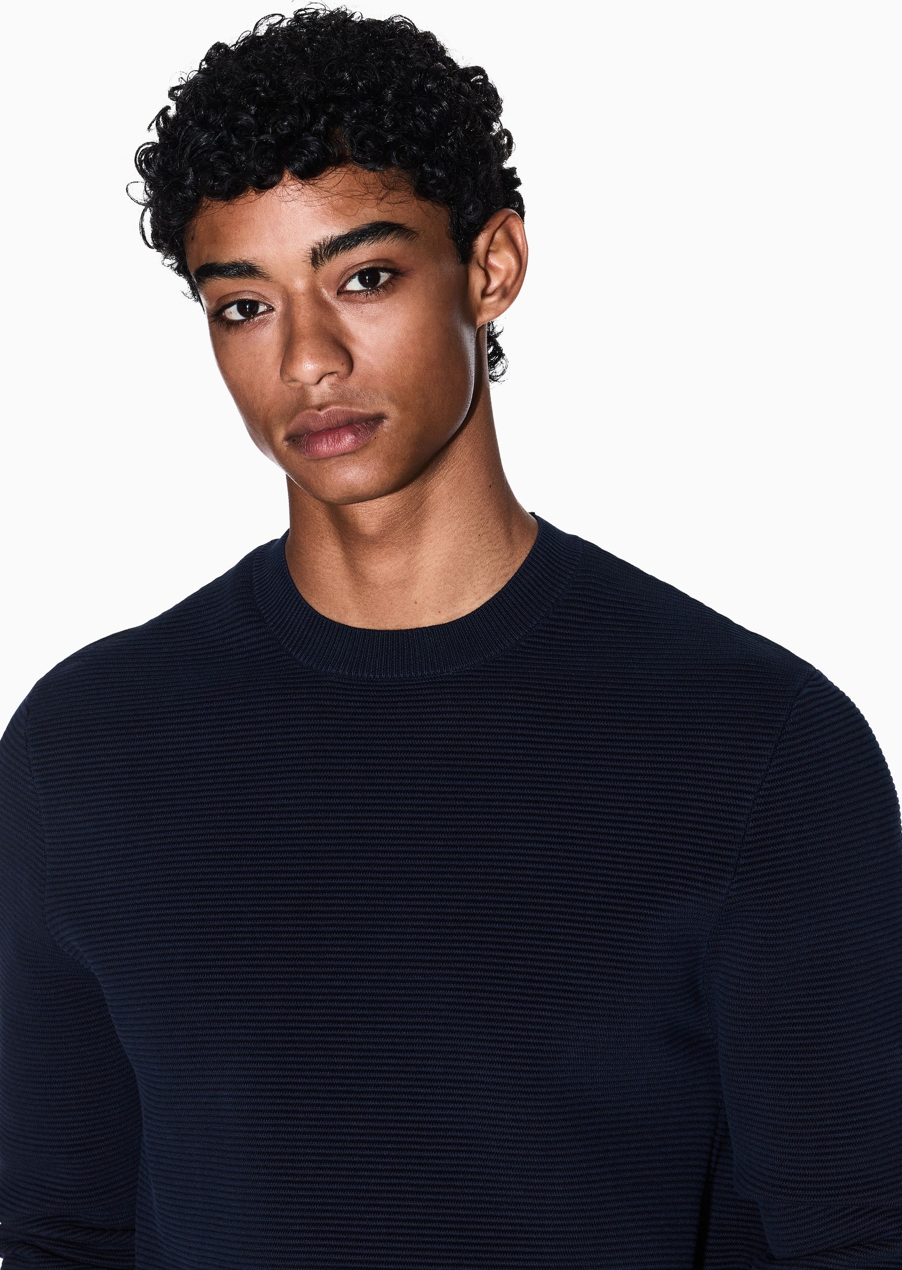 ARMANI EXCHANGE 男士圆领休闲运动风纯棉套头针织衫