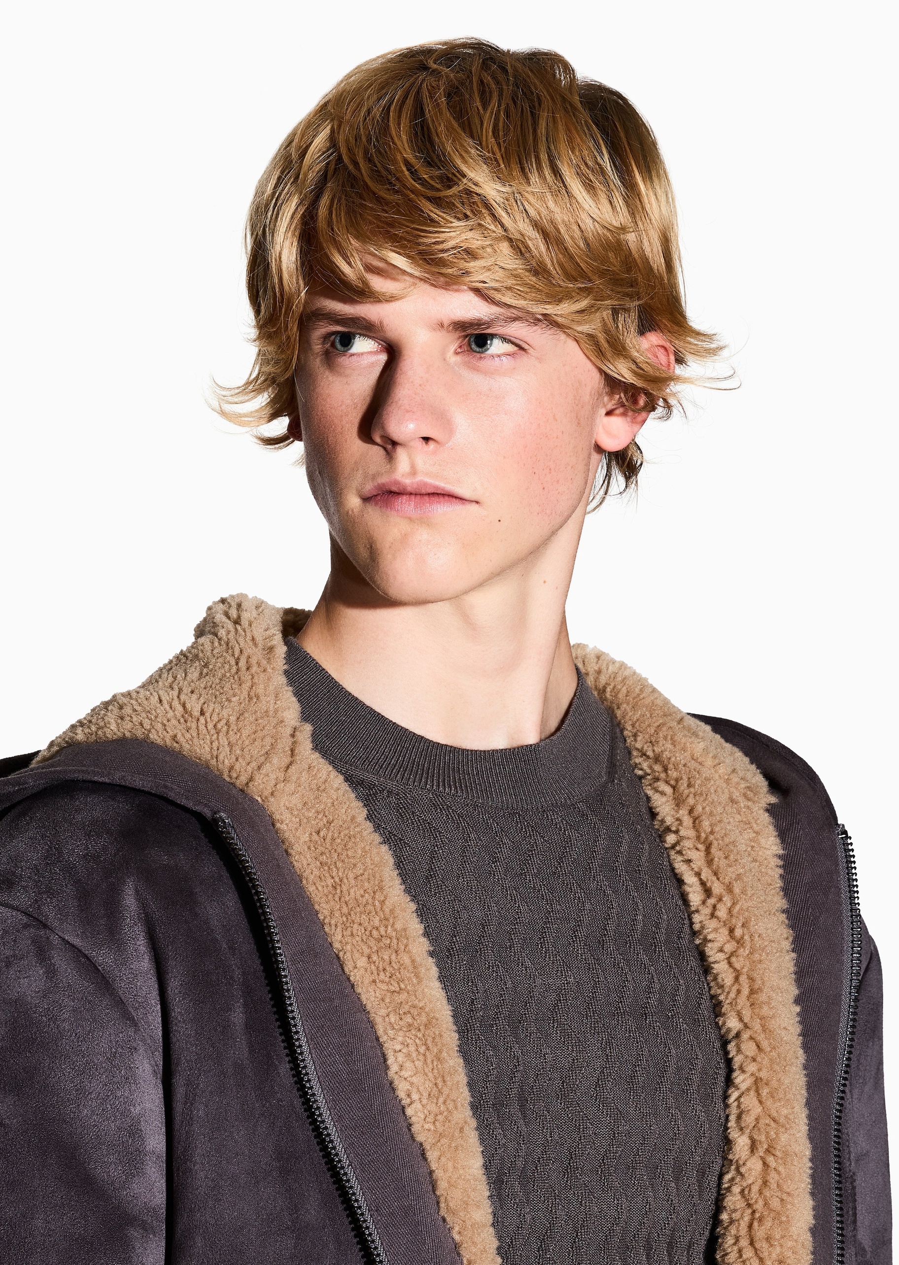 ARMANI EXCHANGE 男士圆领羊毛混纺老钱风套头针织毛衣