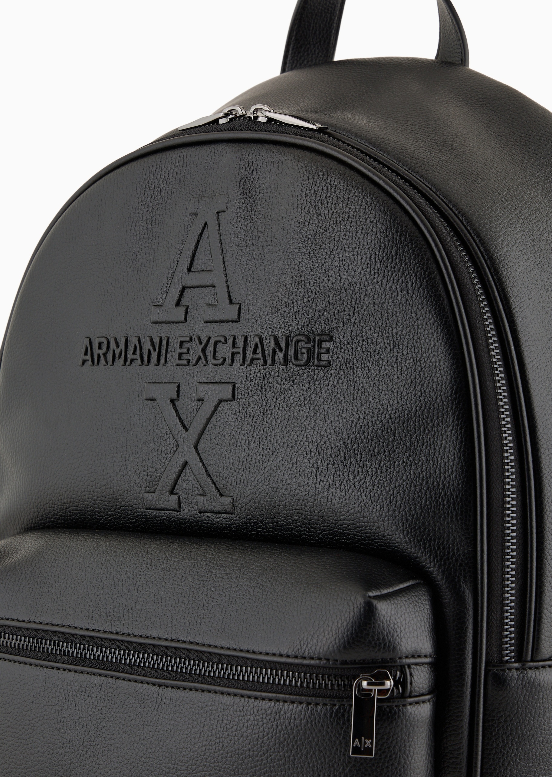 ARMANI EXCHANGE 男士拉链圆形可调节肩带压花手提双肩包