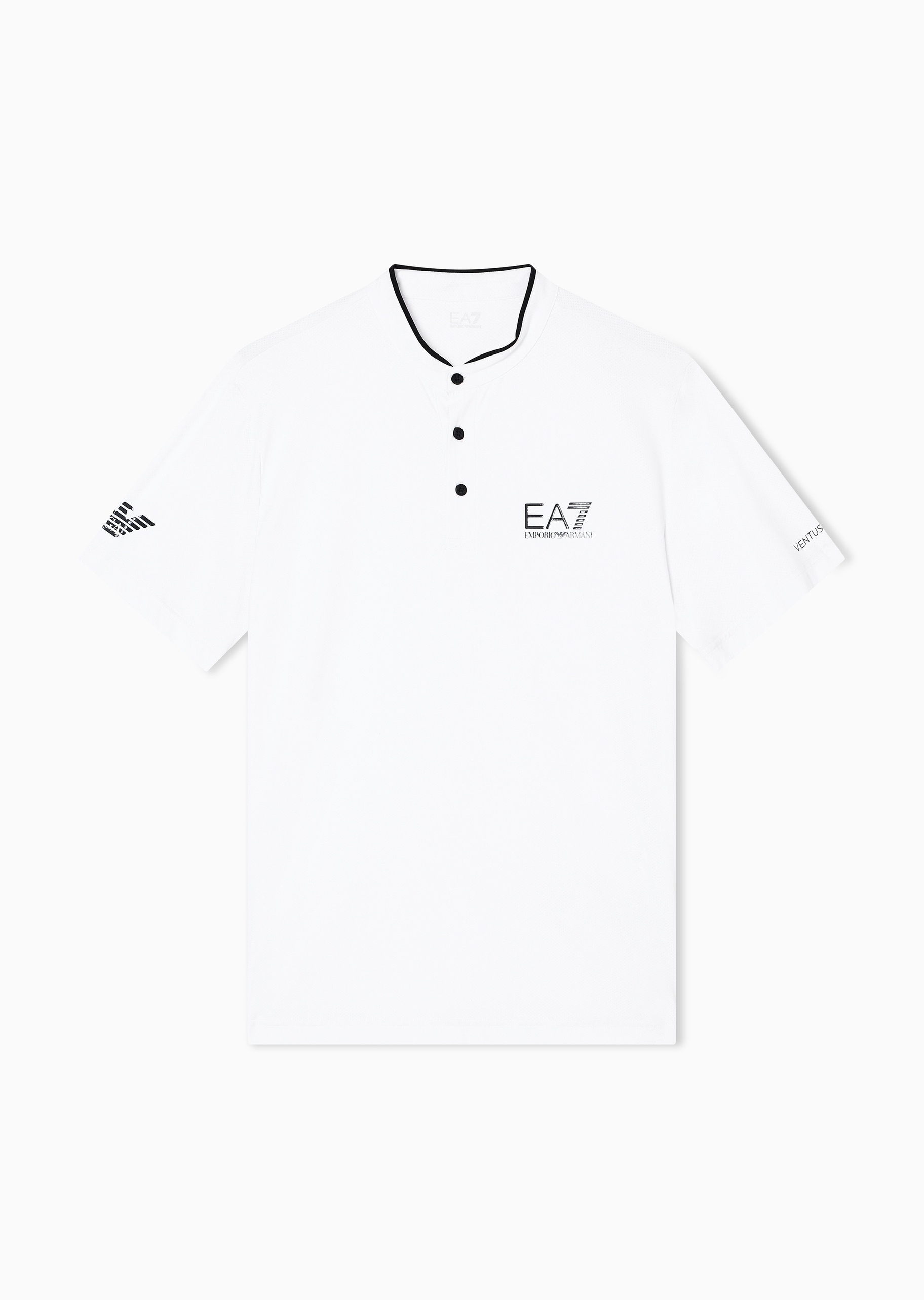 EA7 男士修身短袖立领网球健身训练Polo衫