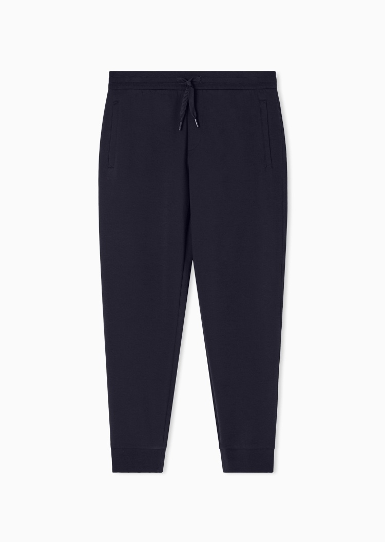 ARMANI EXCHANGE 男士合身系带长款锥形束脚休闲运动卫裤