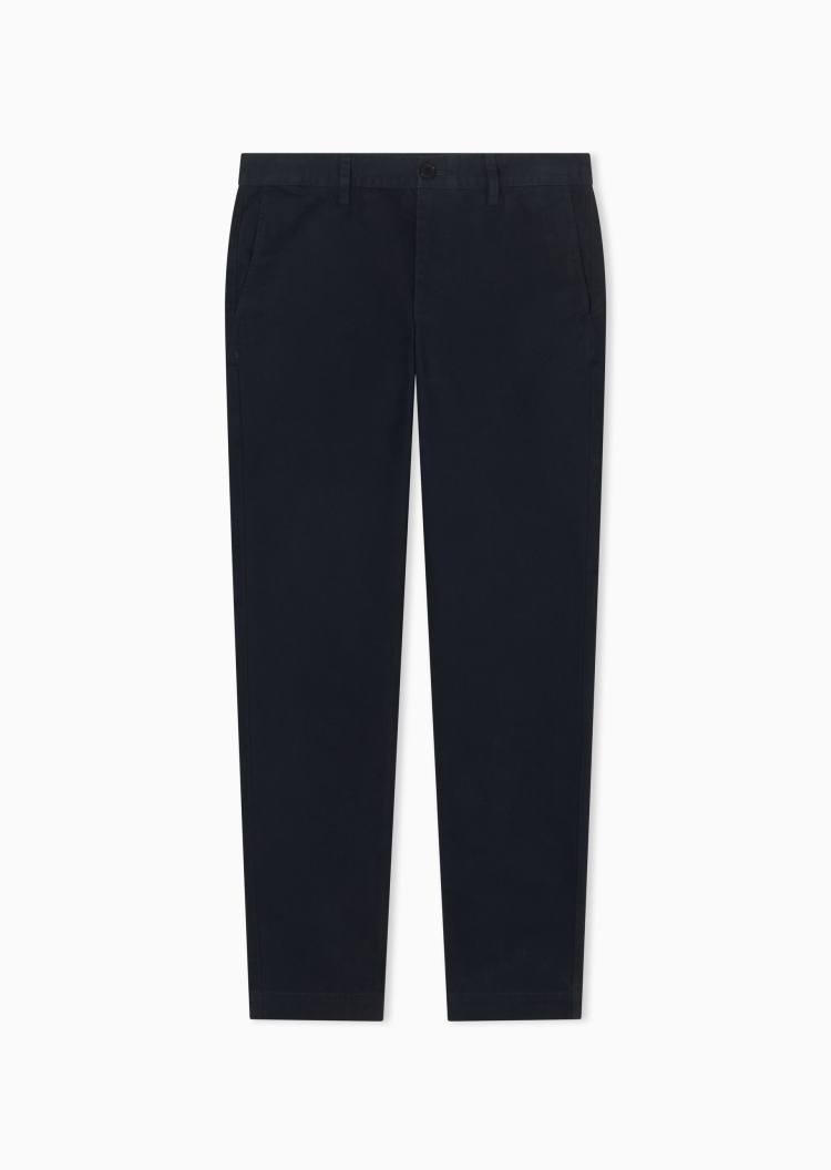 ARMANI EXCHANGE 男士纯棉微弹合身长款直筒纯色休闲裤