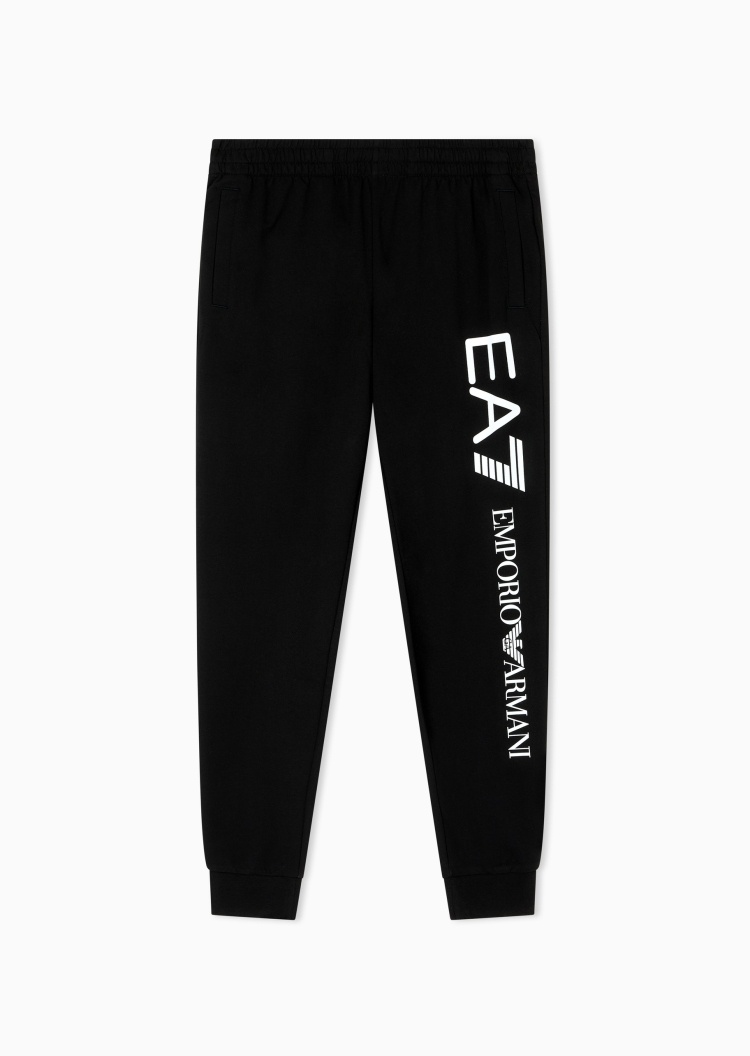 EA7 男士纯棉束脚微弹户外健身训练运动卫裤