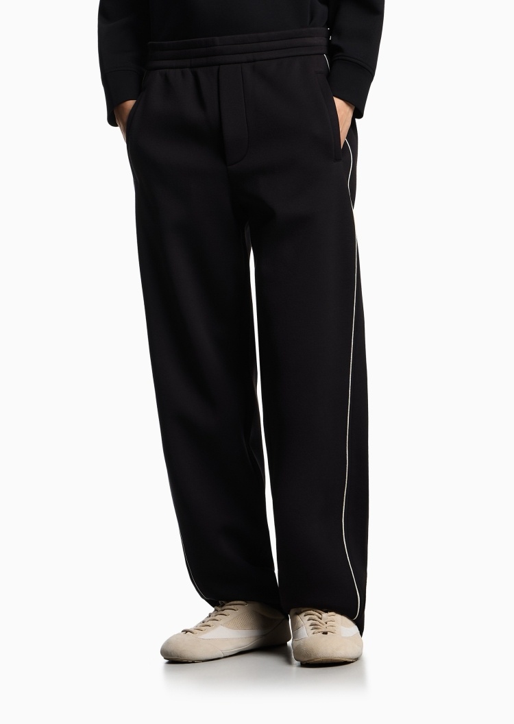 Emporio Armani 男士宽松休闲复古松弛感运动卫裤