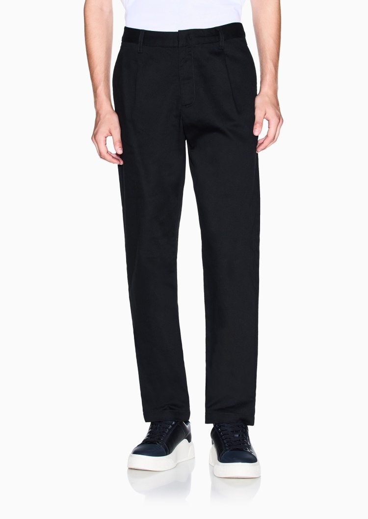 ARMANI EXCHANGE 男士全棉宽松长款直筒纯色休闲裤