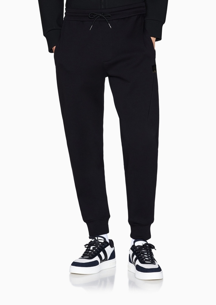 ARMANI EXCHANGE 男士宽松弹力棉休闲运动重磅卫裤长裤