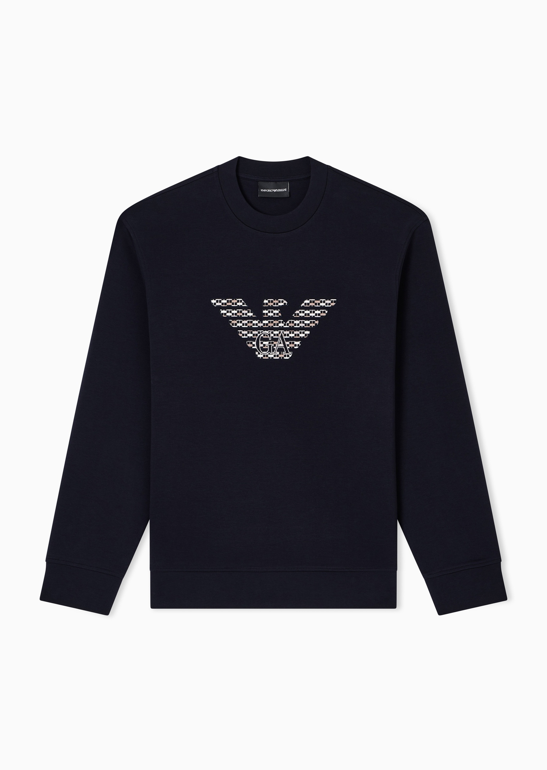 Emporio Armani 男士套头圆领宽松落肩休闲重磅卫衣