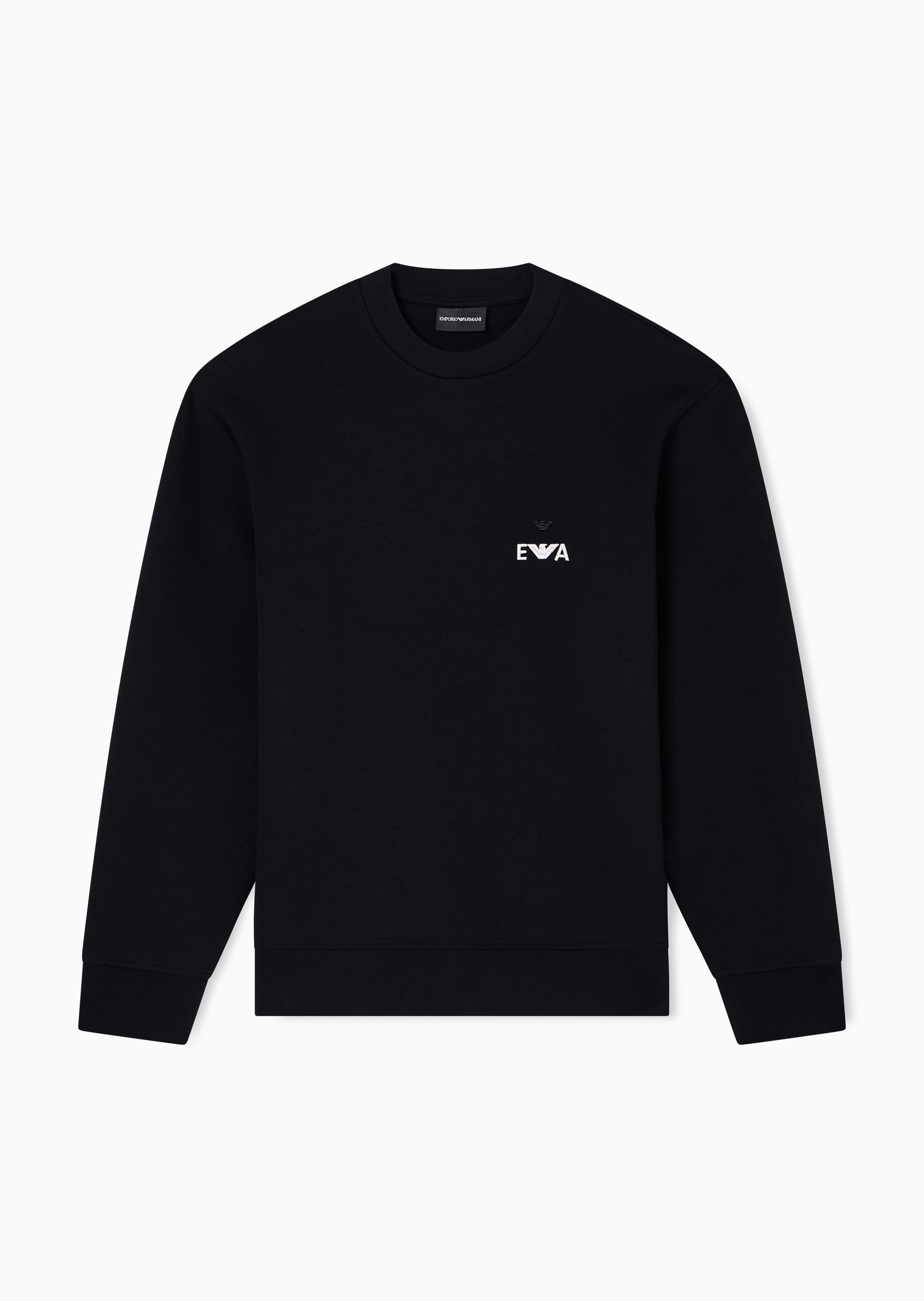 Emporio Armani 男女同款刺绣落肩运动休闲套头卫衣