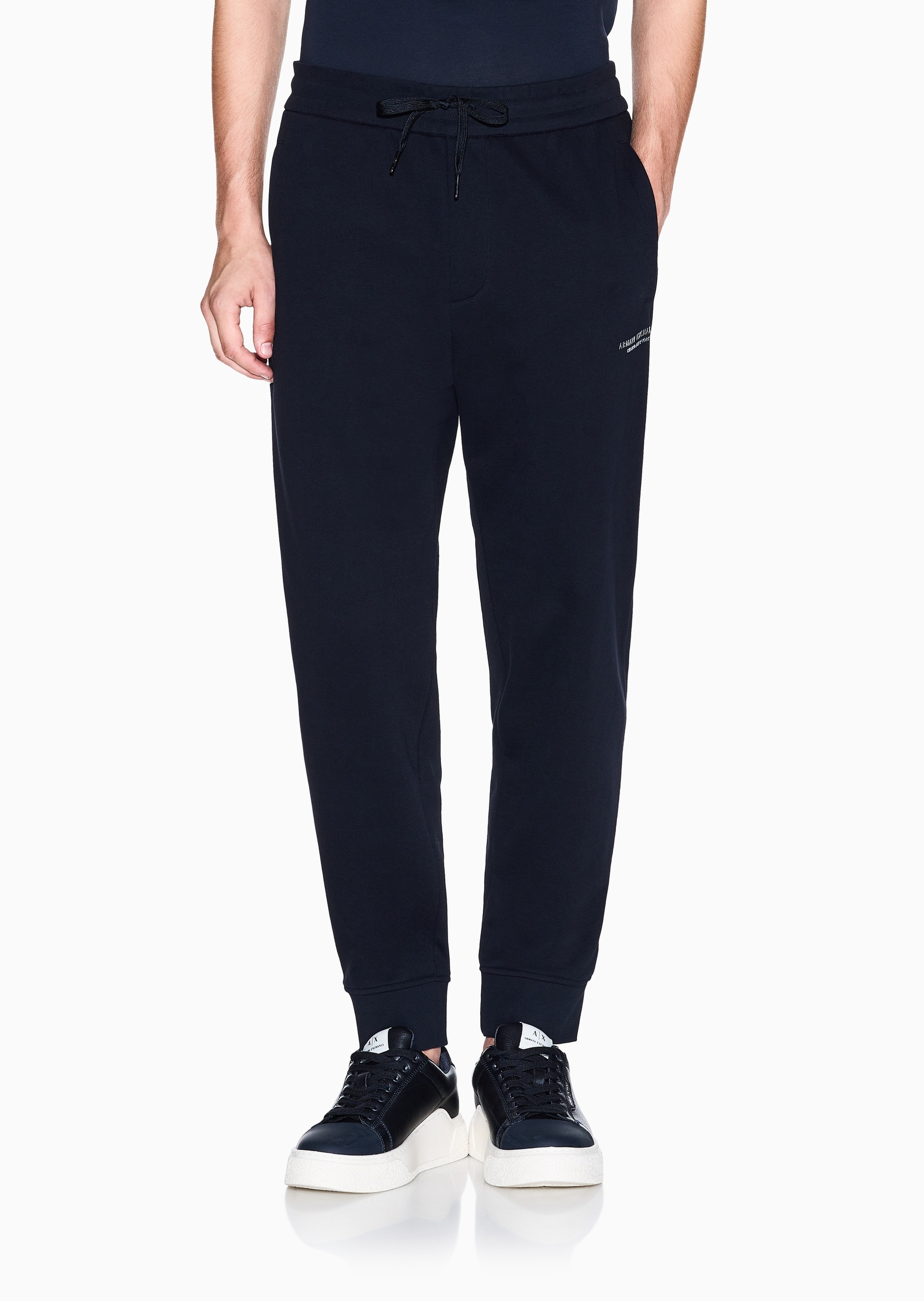ARMANI EXCHANGE 男士纯棉宽松重磅休闲运动卫裤长裤