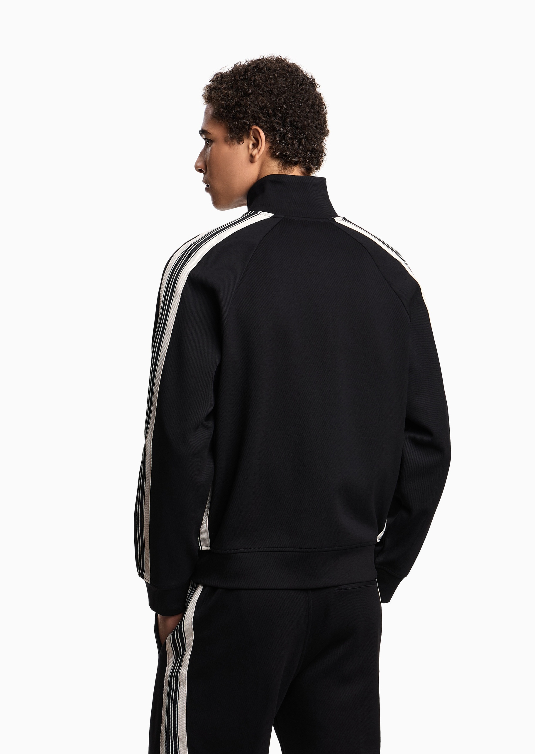 Emporio Armani 男女同款拉链开衫立领卫衣夹克外套