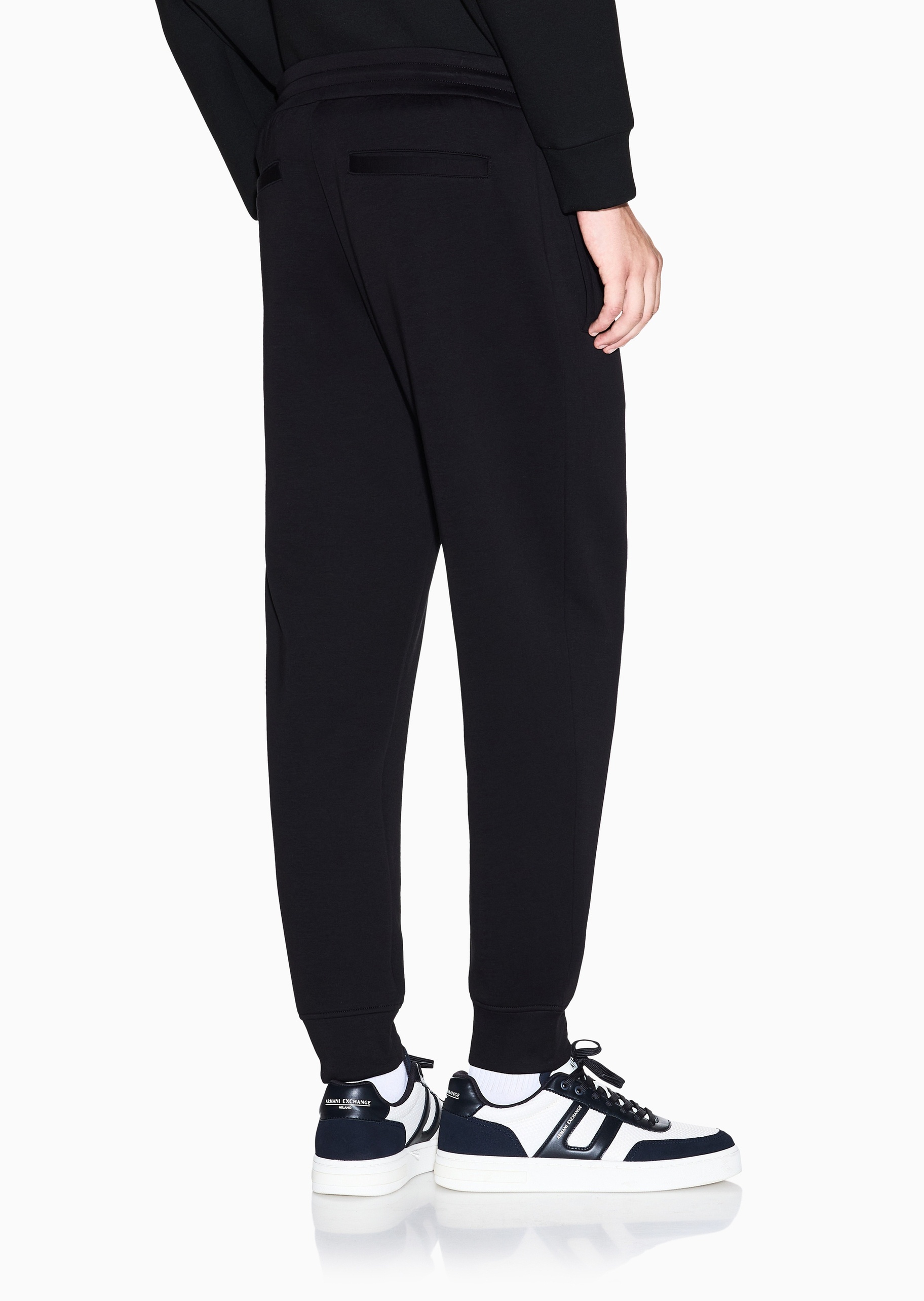 ARMANI EXCHANGE 男士宽松弹力棉休闲运动重磅卫裤长裤